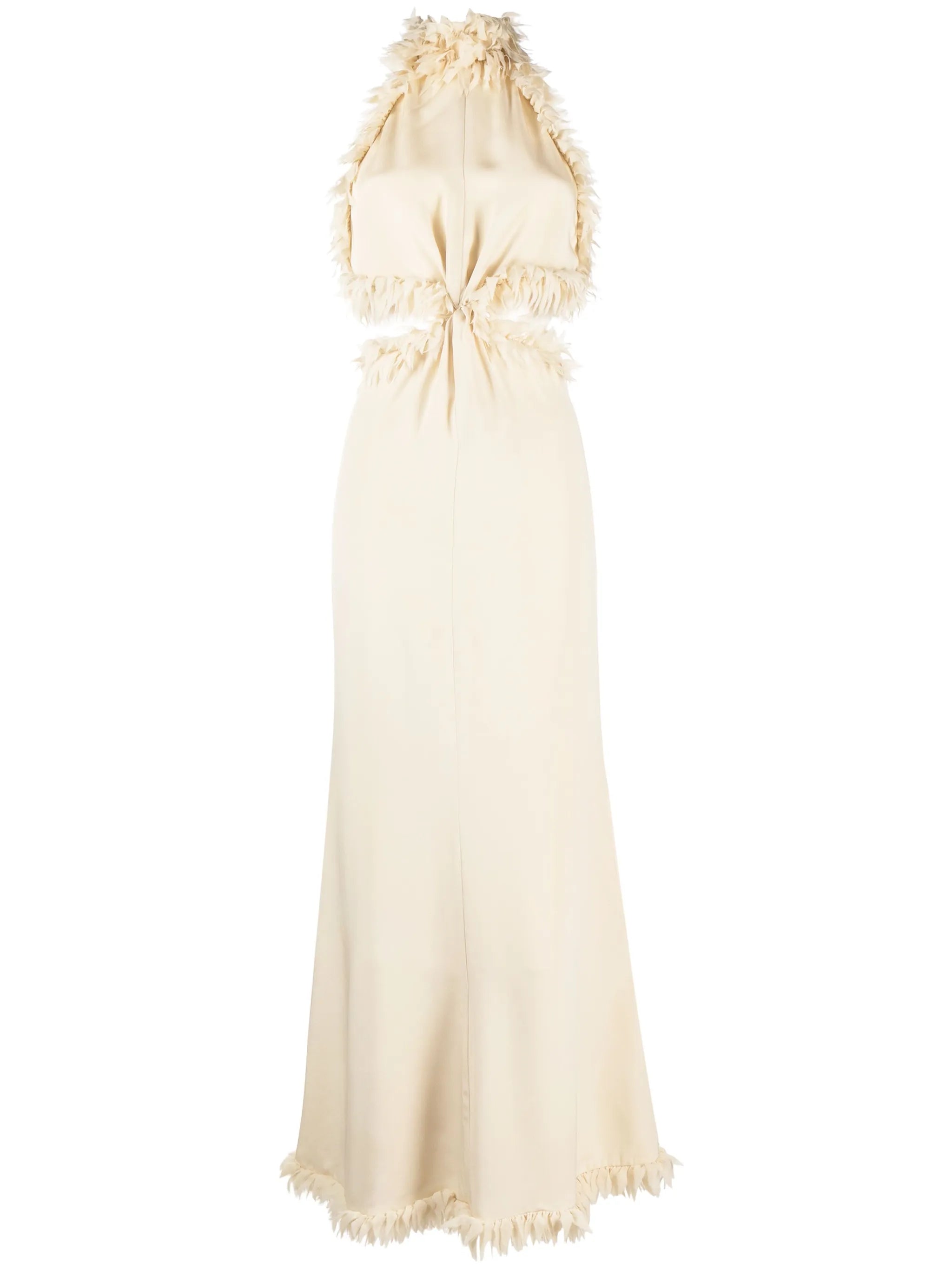 Xin petal-appliqué crepe dress