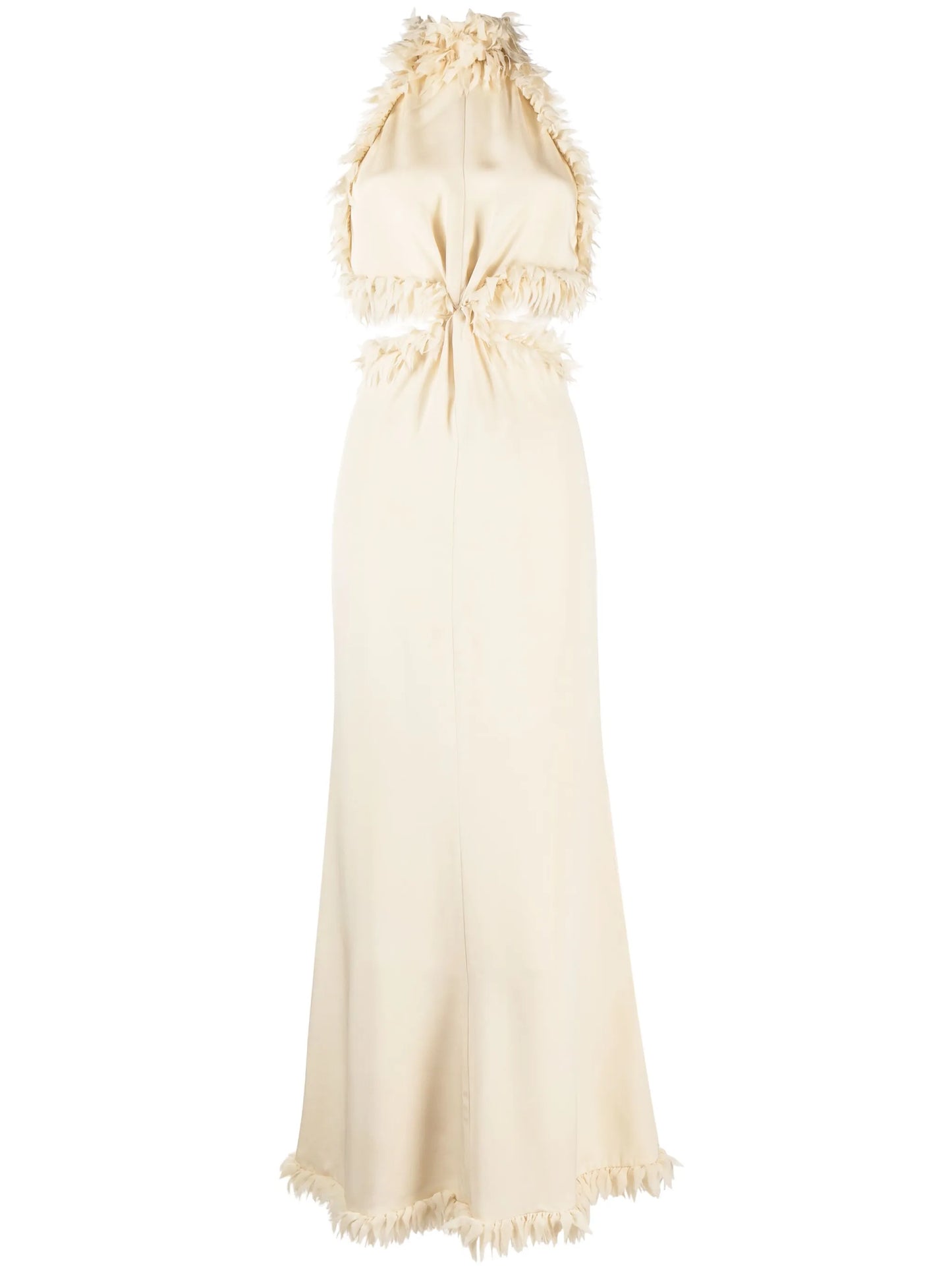 Xin petal-appliqué crepe dress