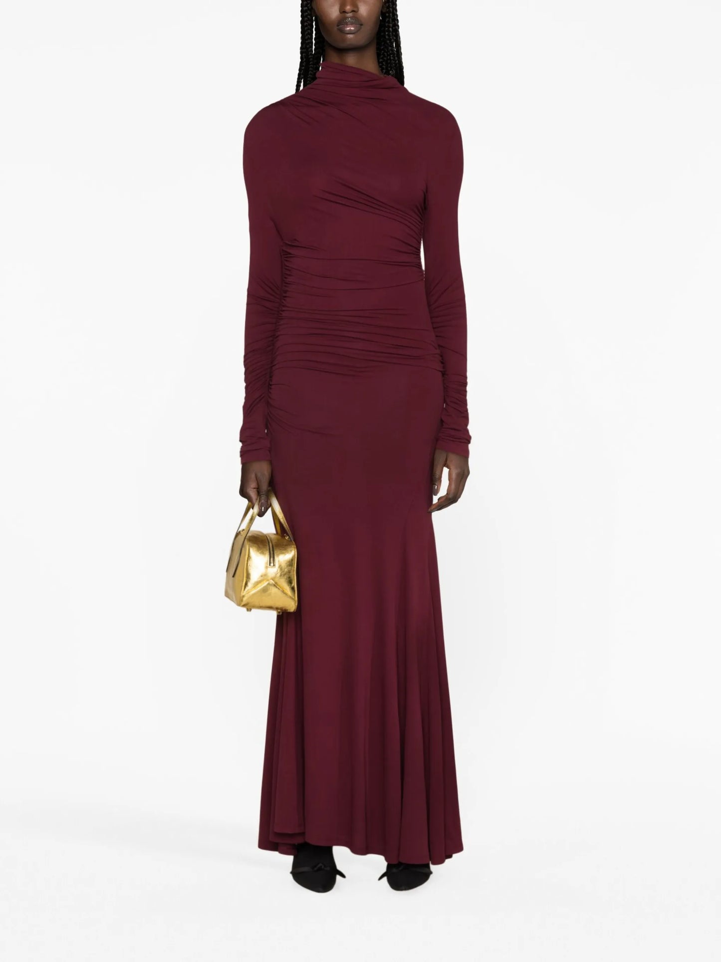 Africa gathered maxi dress