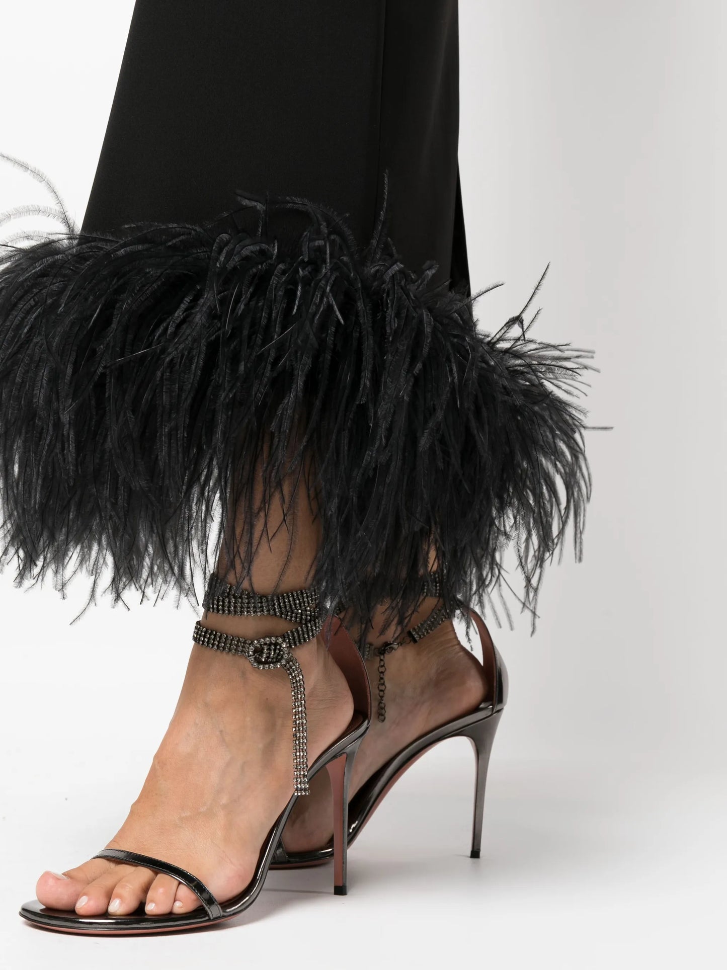 Petya feather-trim midi skirt