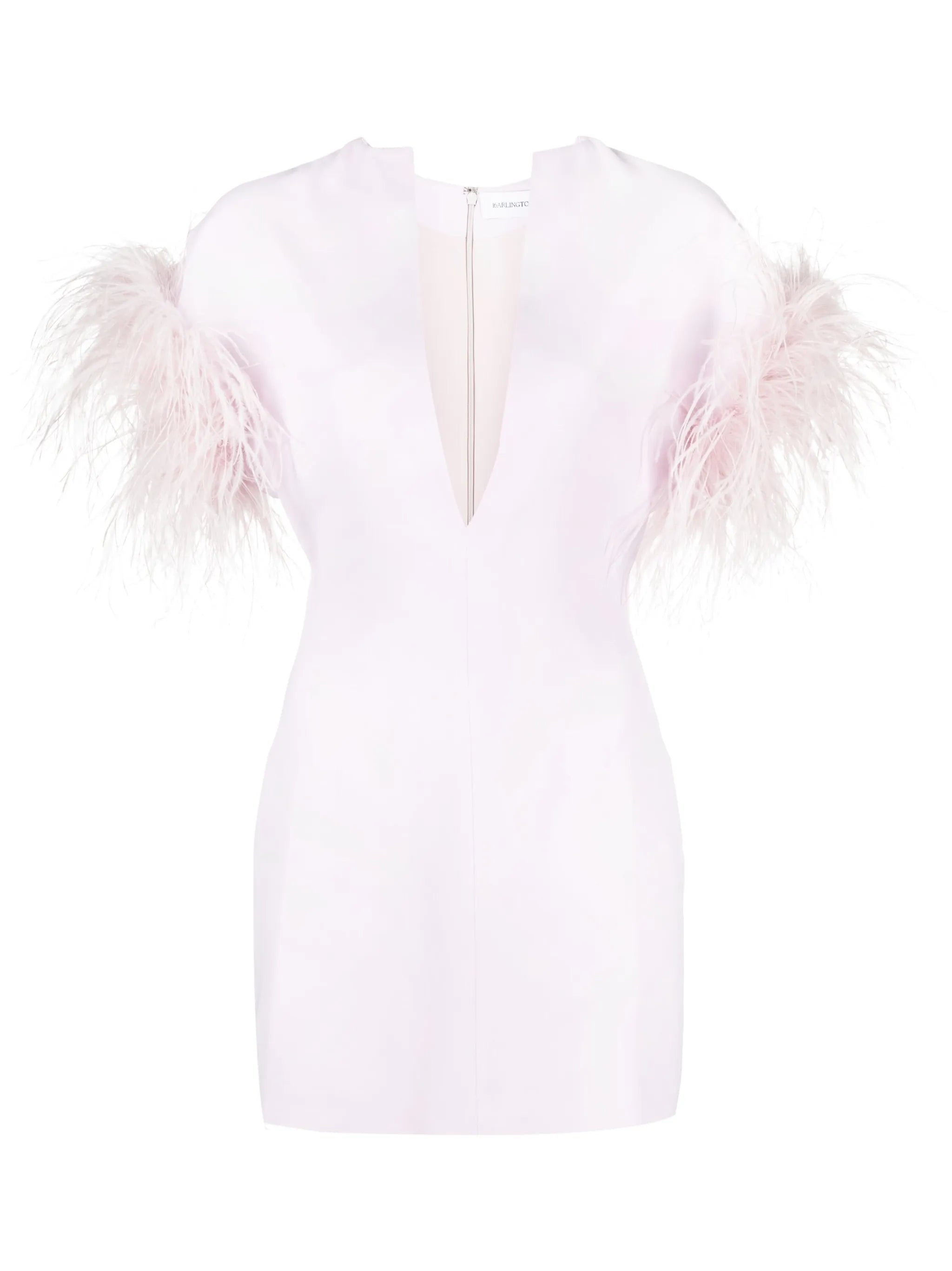 Vanora feather-trim minidress