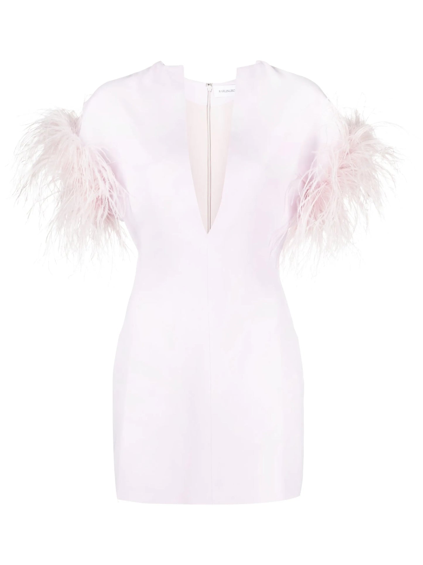 Vanora feather-trim minidress