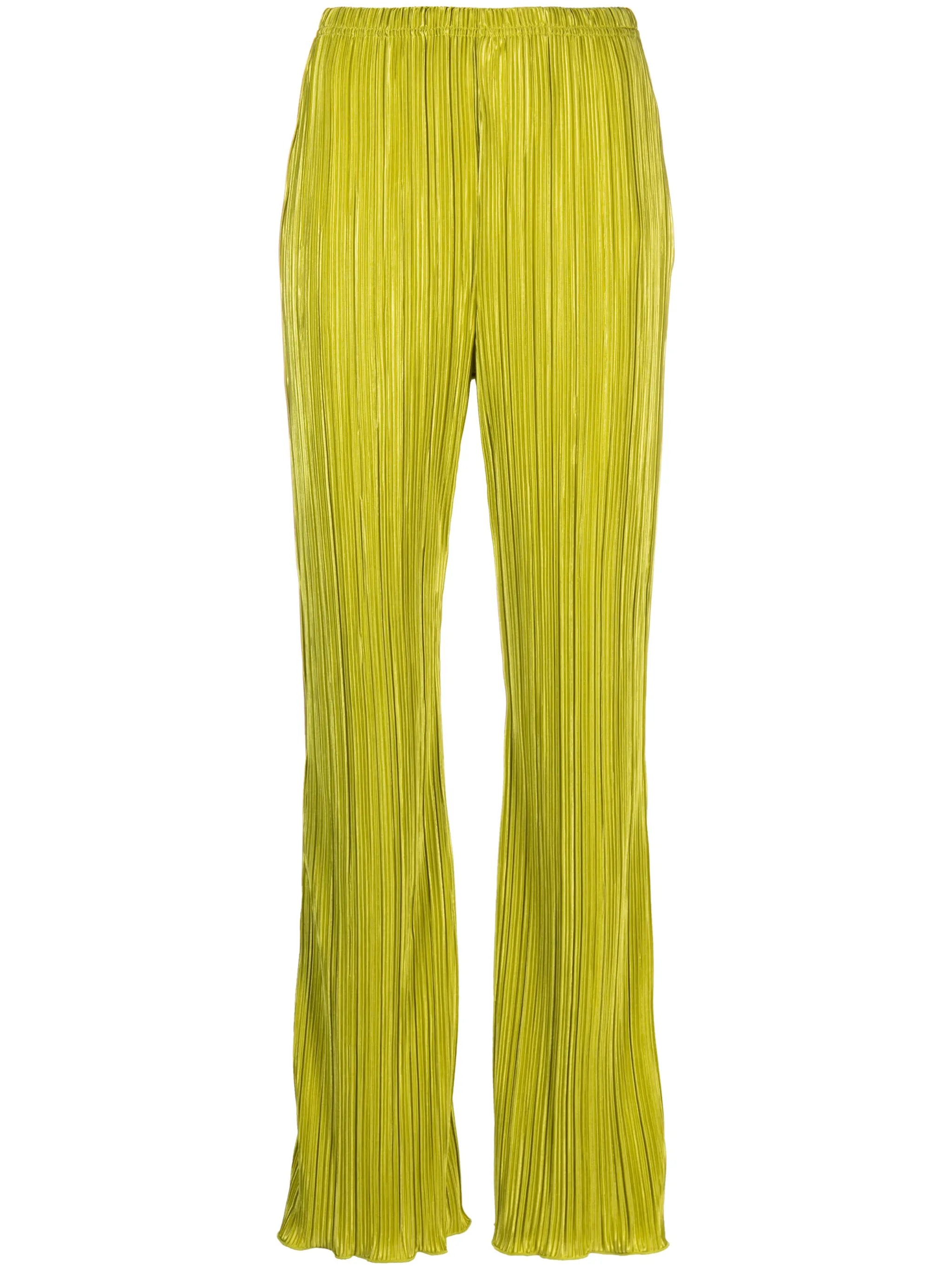 plissé-effect trousers