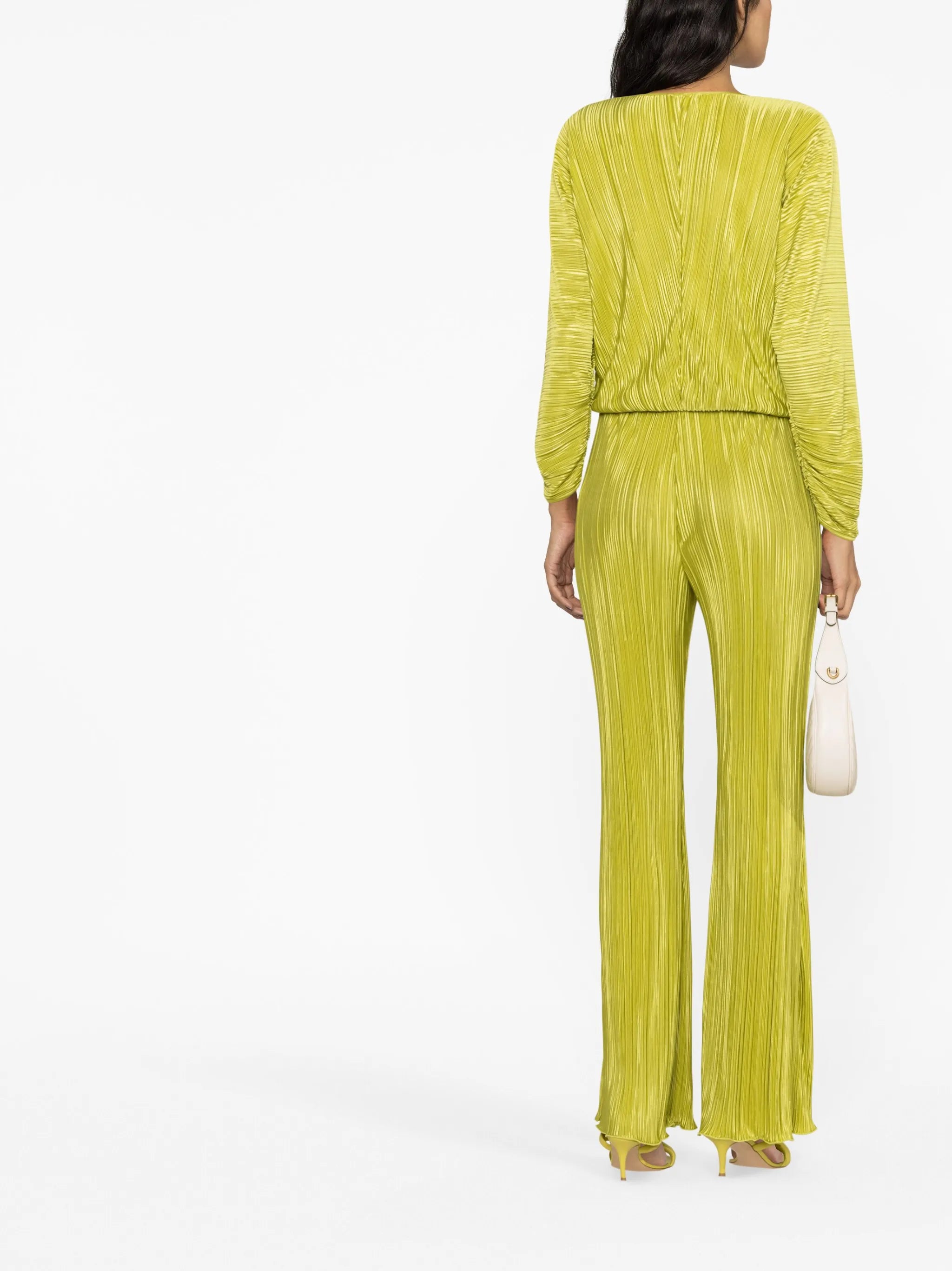 plissé-effect trousers