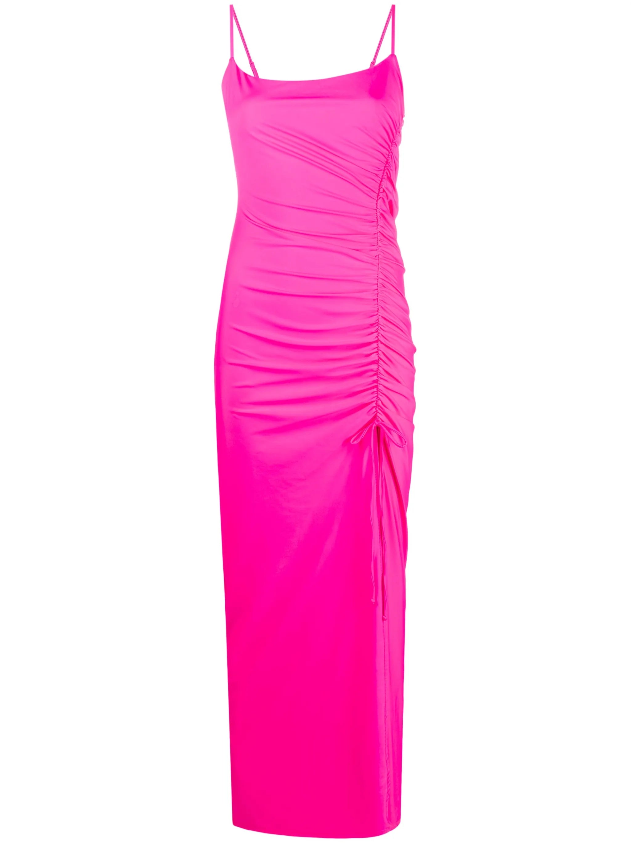 ruched maxi dress