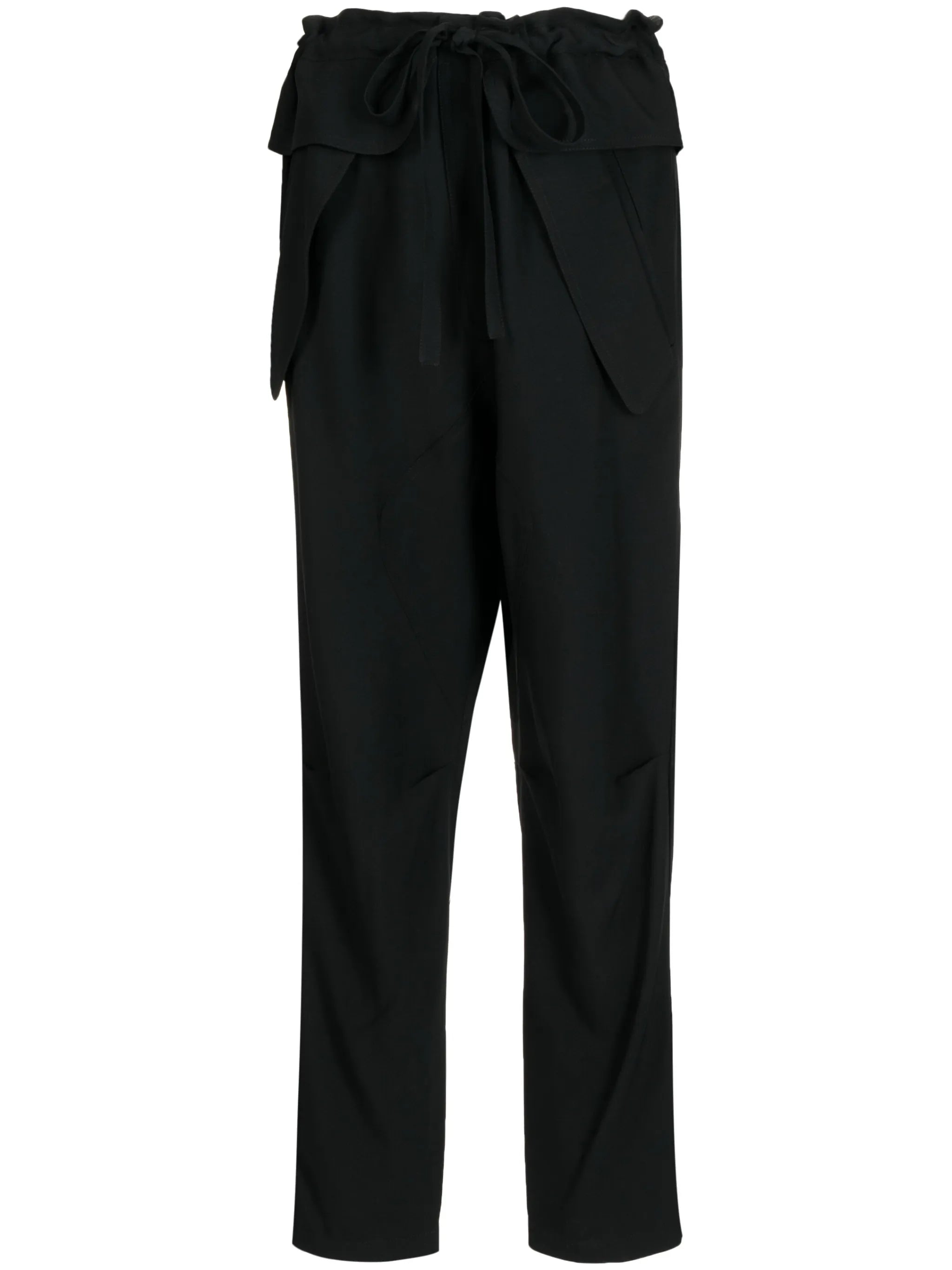 zip-detail tapered trousers