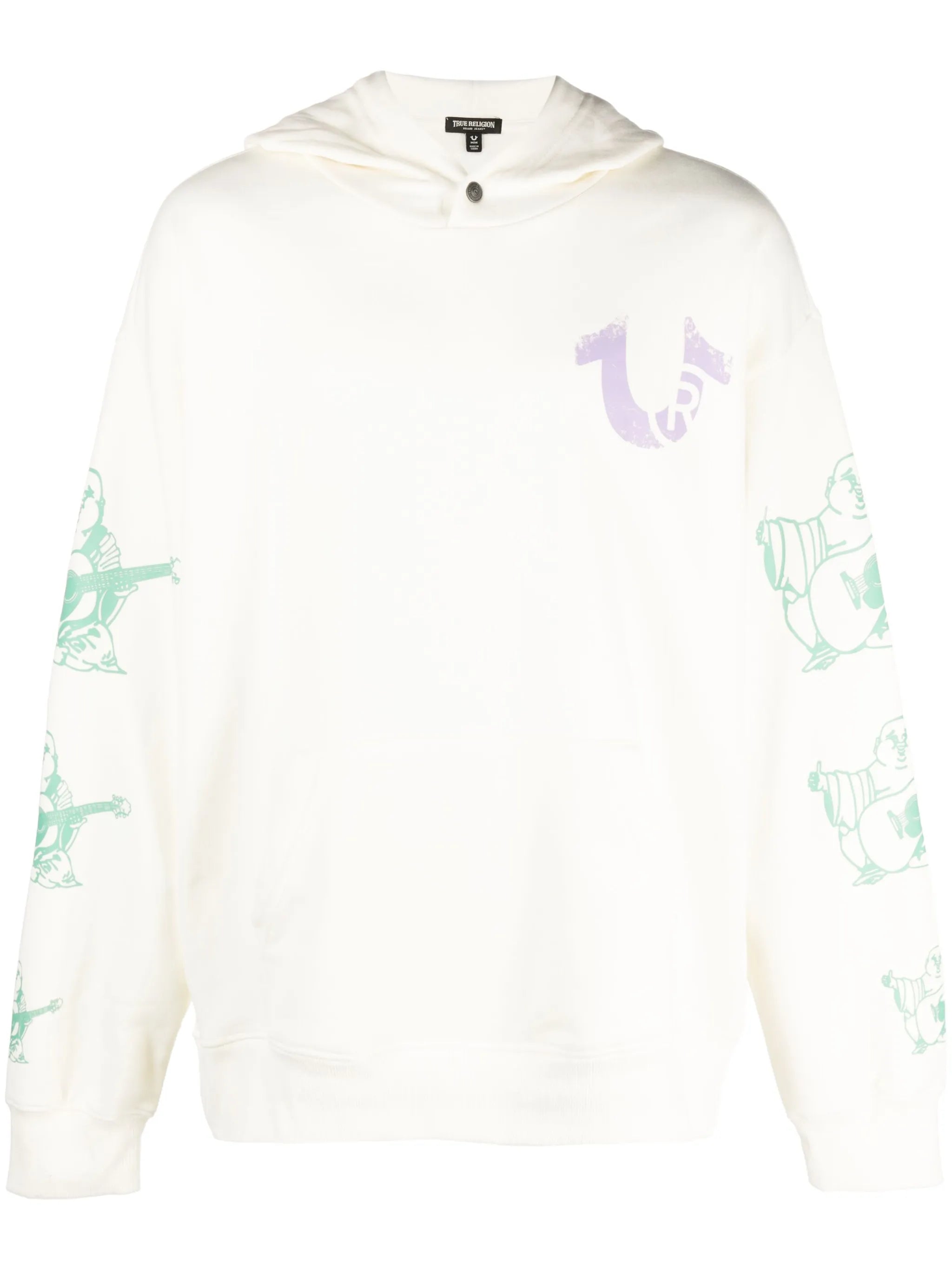 graphic-print long-sleeve hoodie