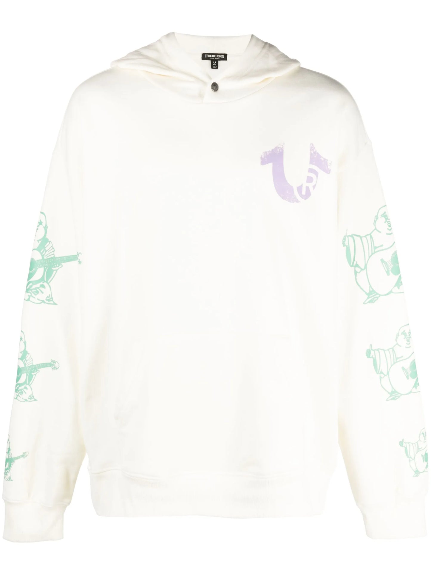 graphic-print long-sleeve hoodie