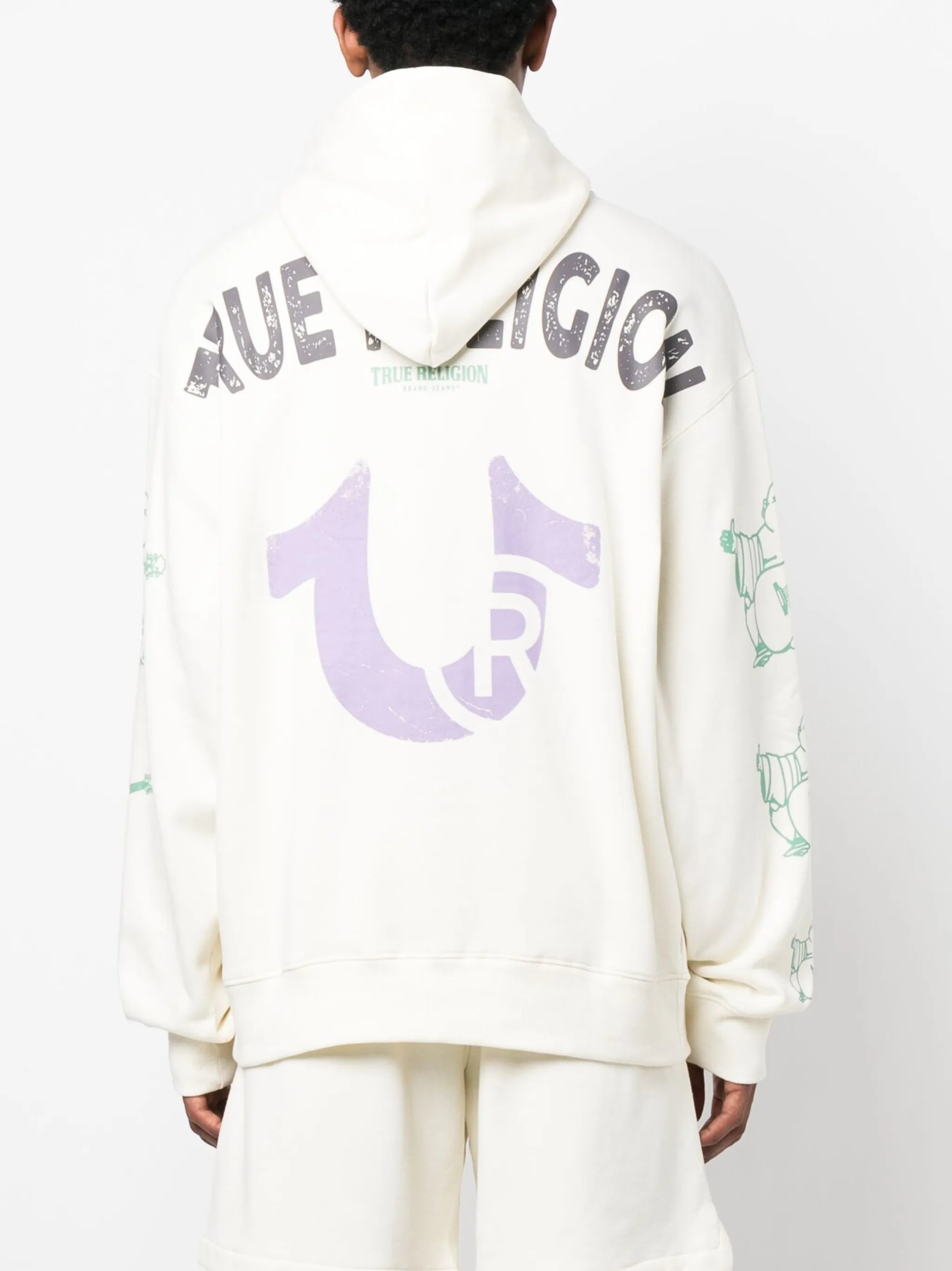 graphic-print long-sleeve hoodie