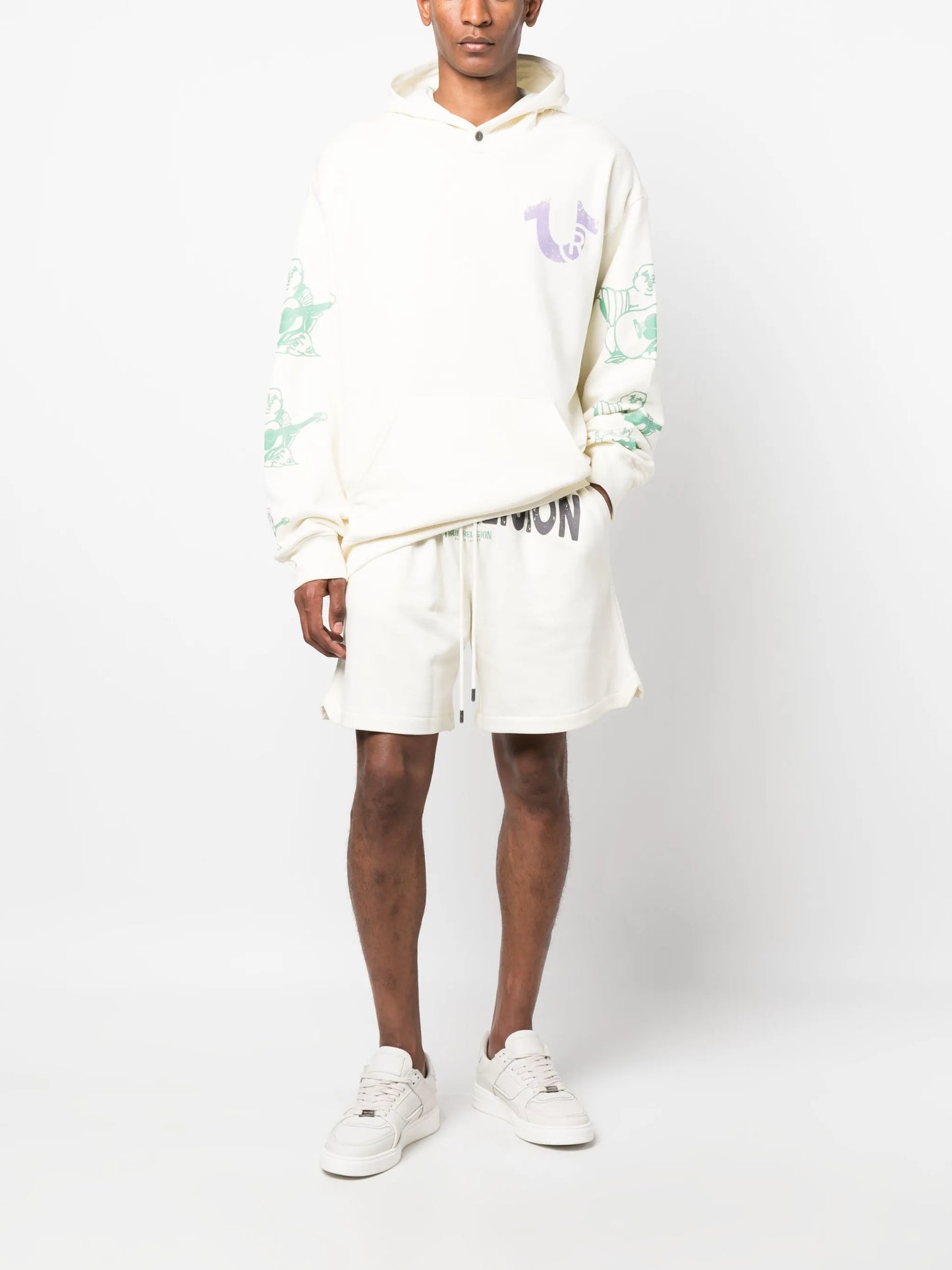 logo-print drawstring shorts