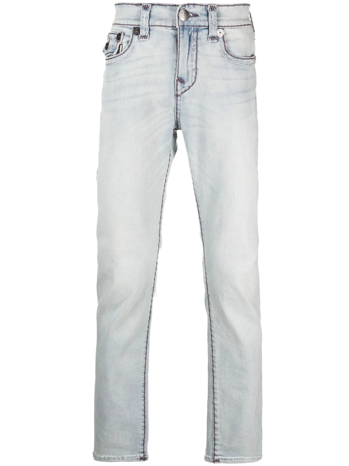 straight-leg denim jeans
