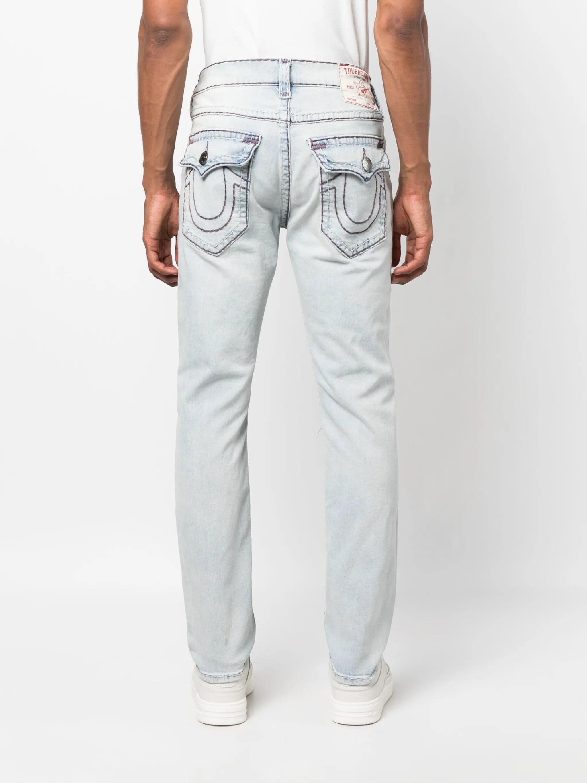 straight-leg denim jeans