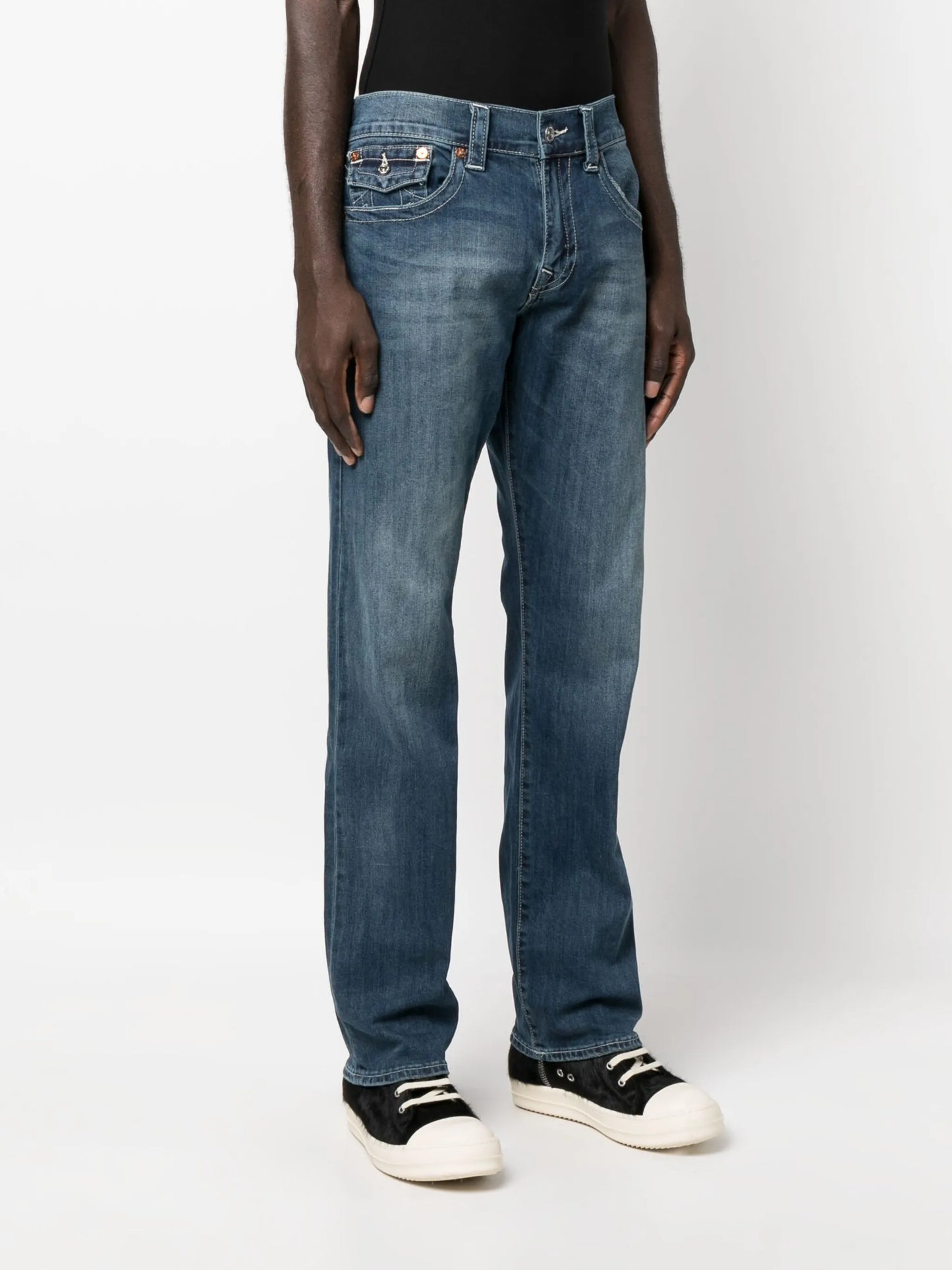 Ricky horseshoe-print straight-leg jeans