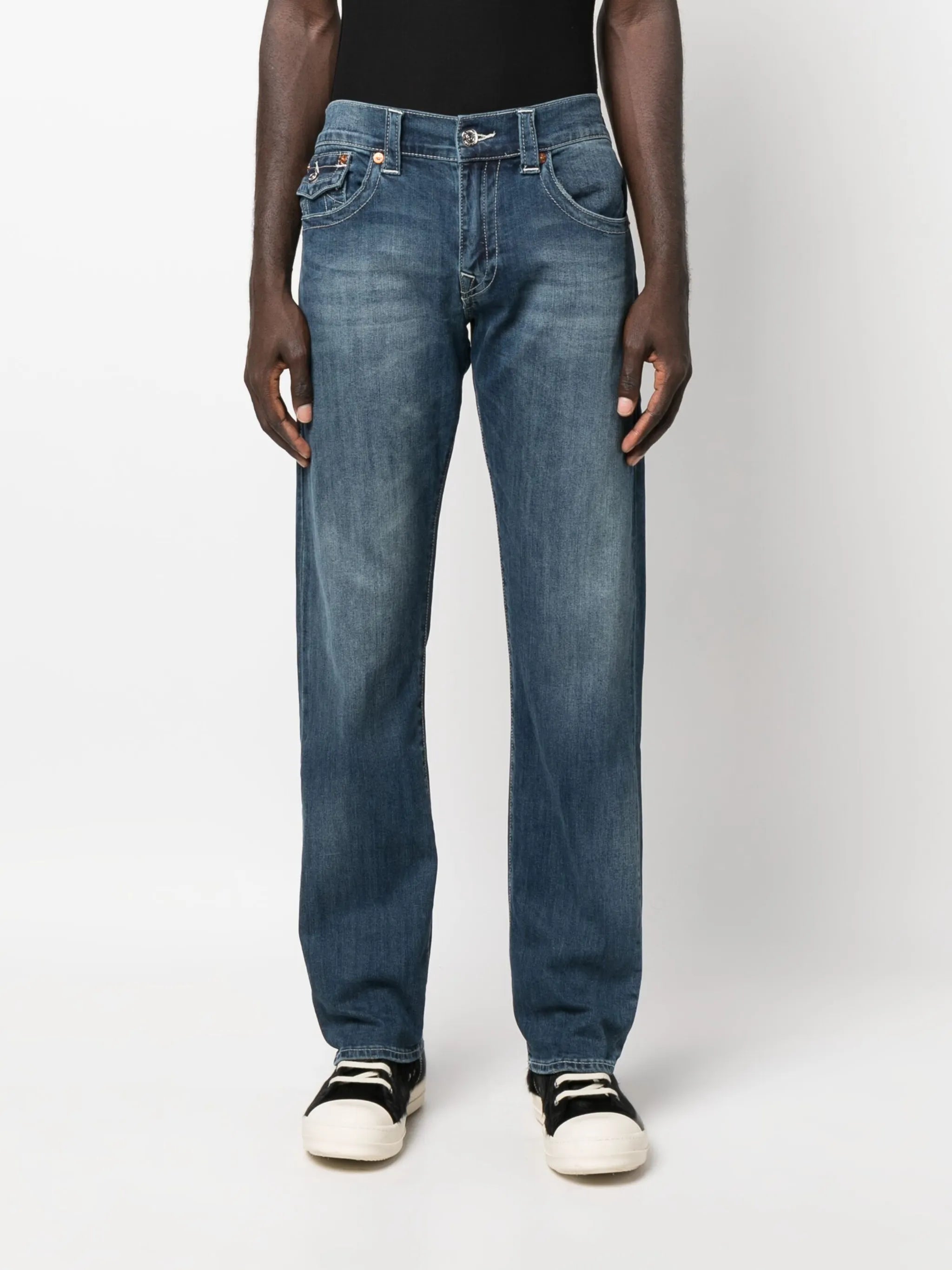 Ricky horseshoe-print straight-leg jeans