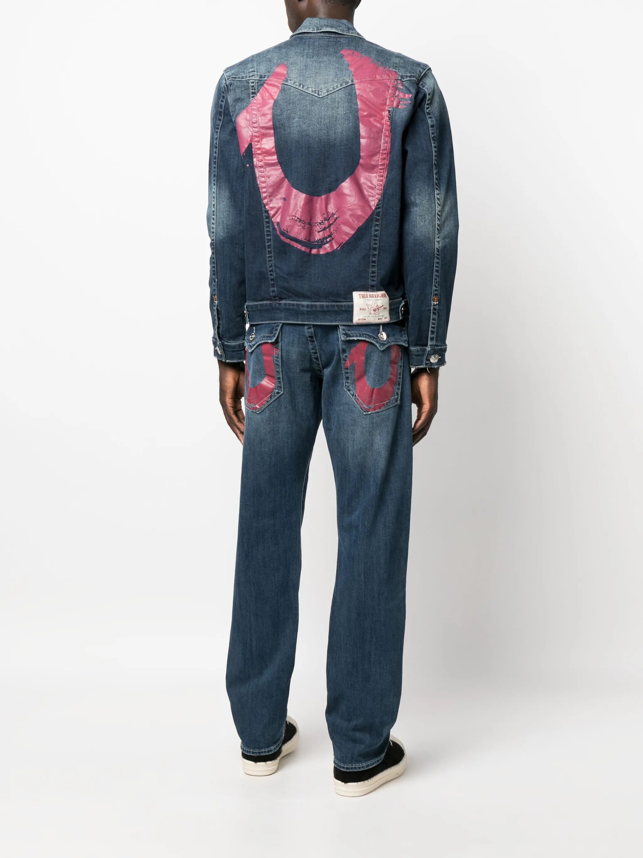 Ricky horseshoe-print straight-leg jeans