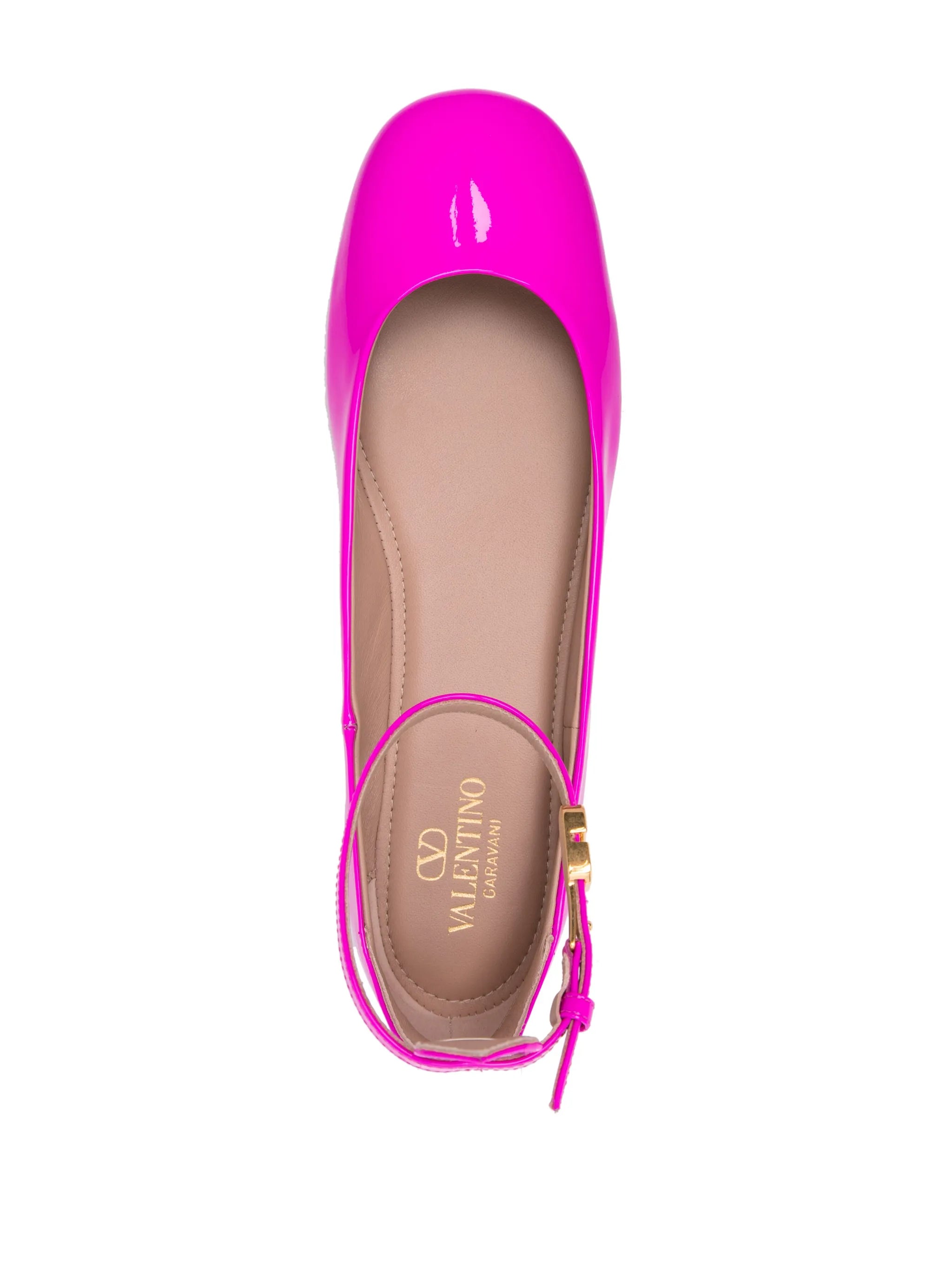 Tan-Go patent-leather ballerina shoes