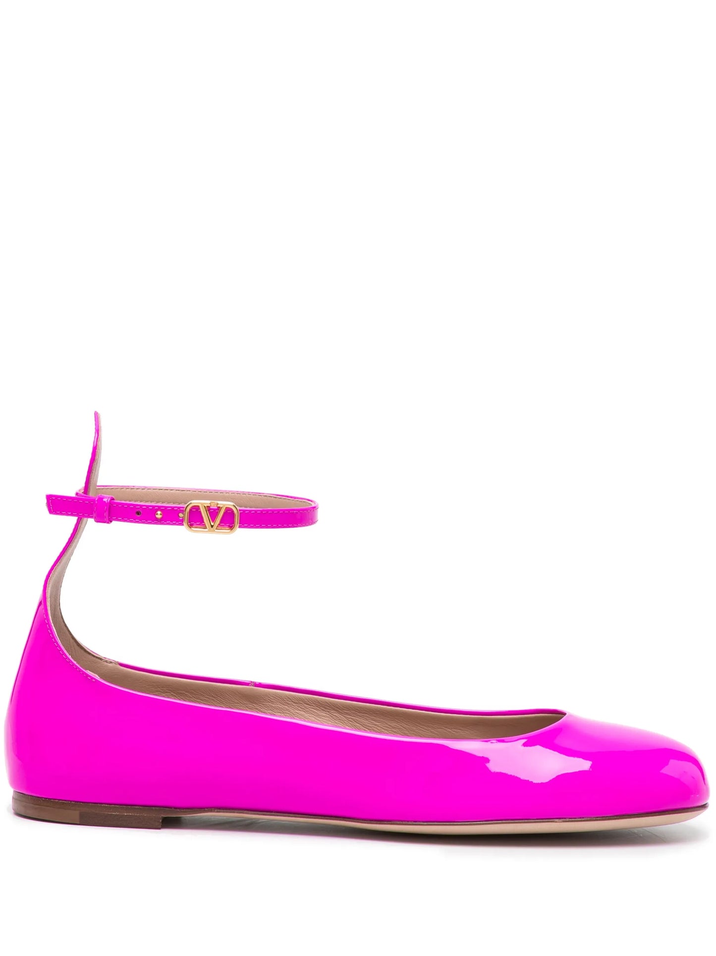 Tan-Go patent-leather ballerina shoes