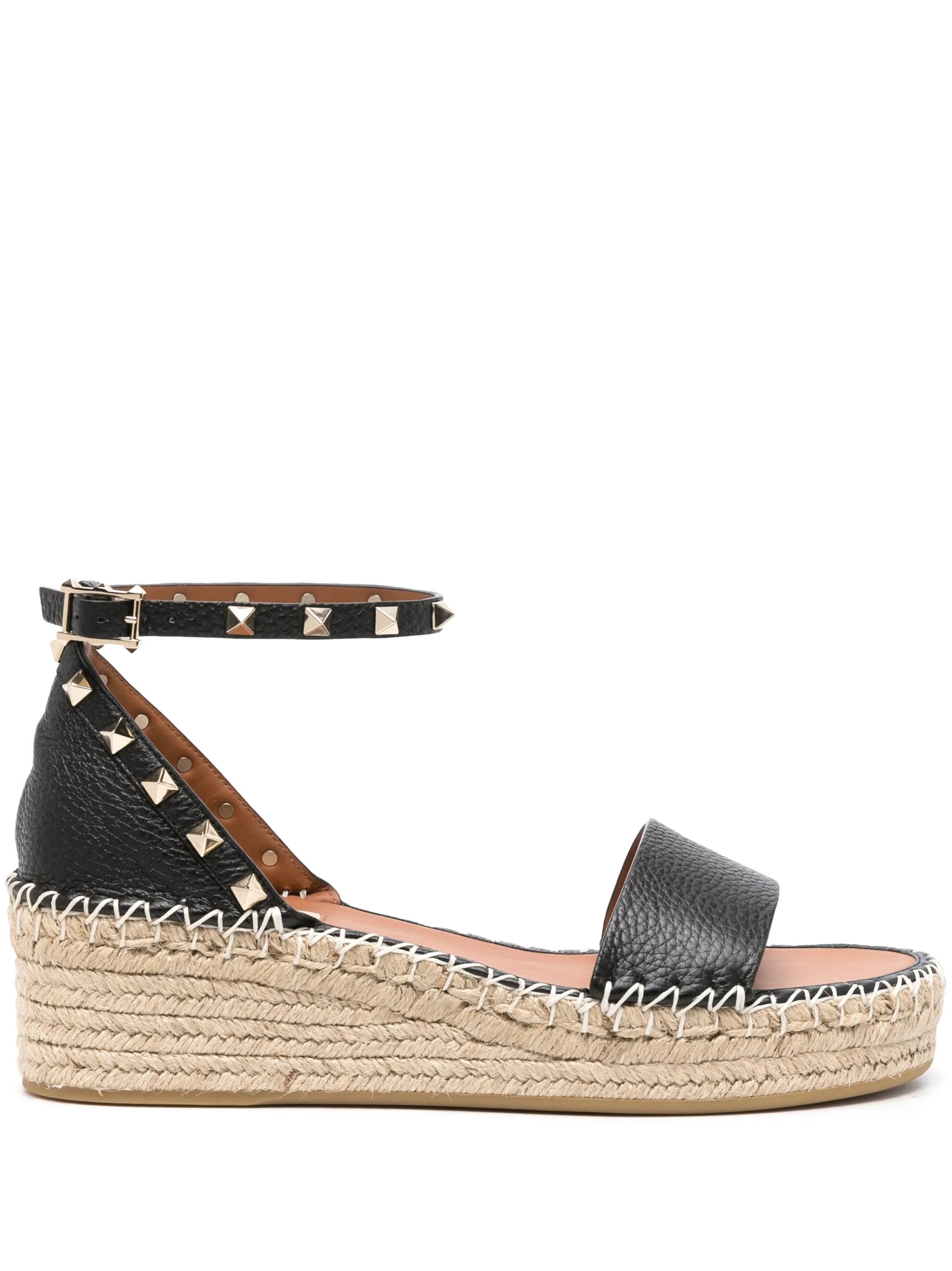 Rockstud 55mm flatform espadrilles