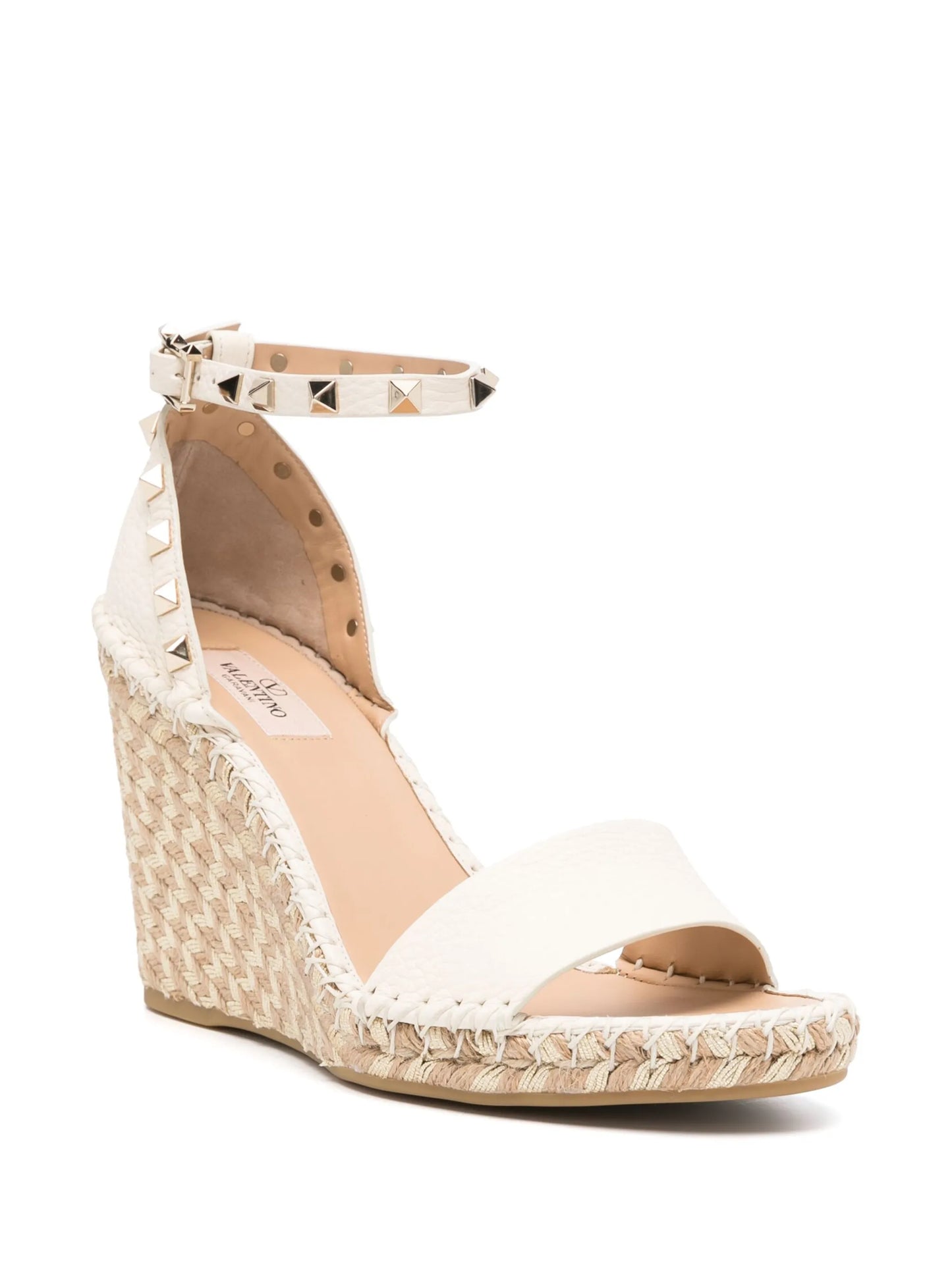 Rockstud 105mm wedge espadrilles