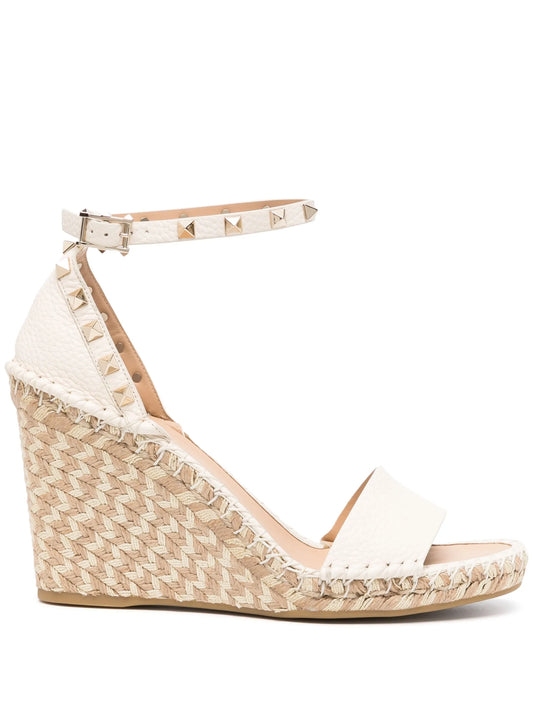 Rockstud 105mm wedge espadrilles
