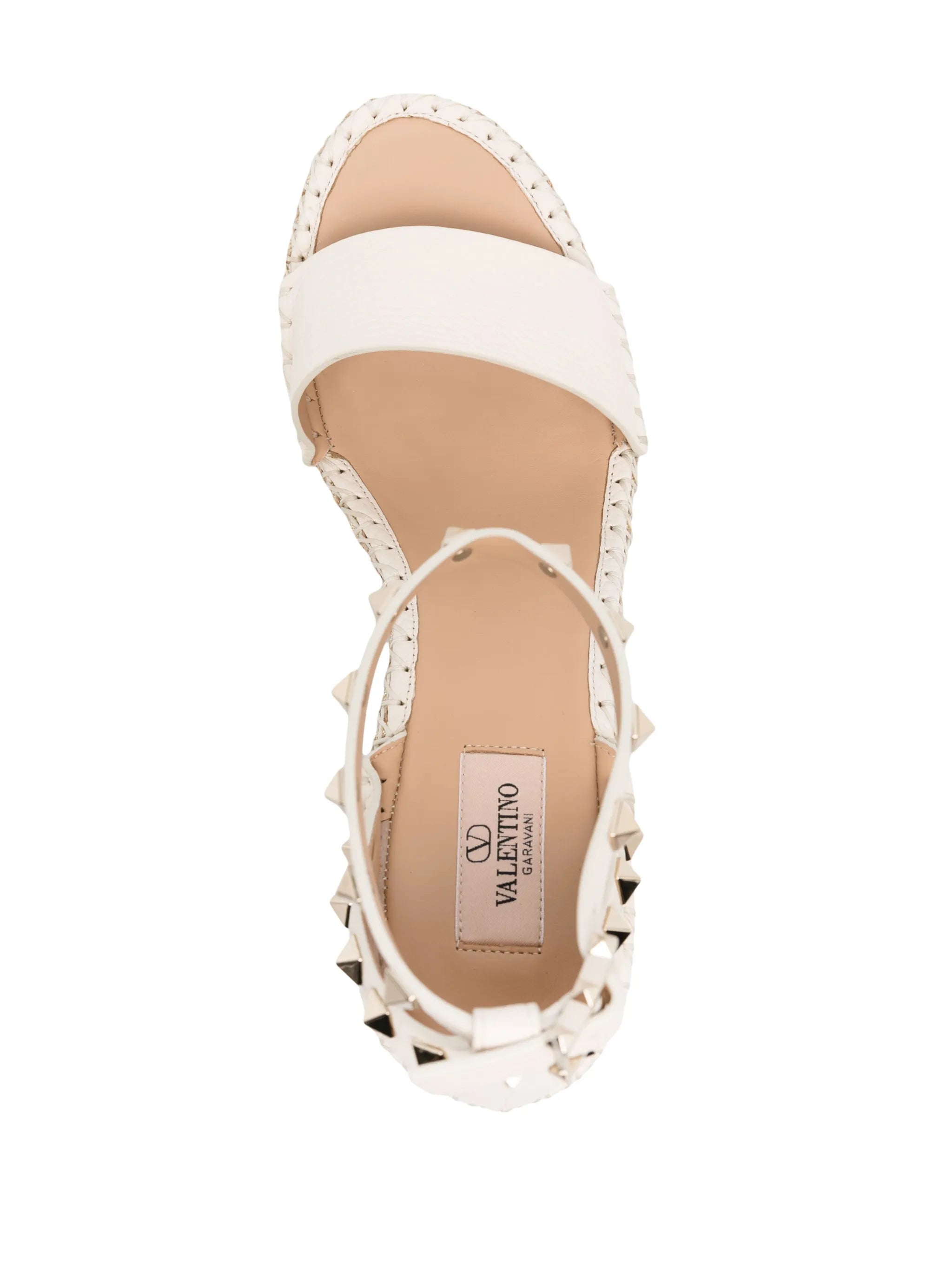 Rockstud 105mm wedge espadrilles