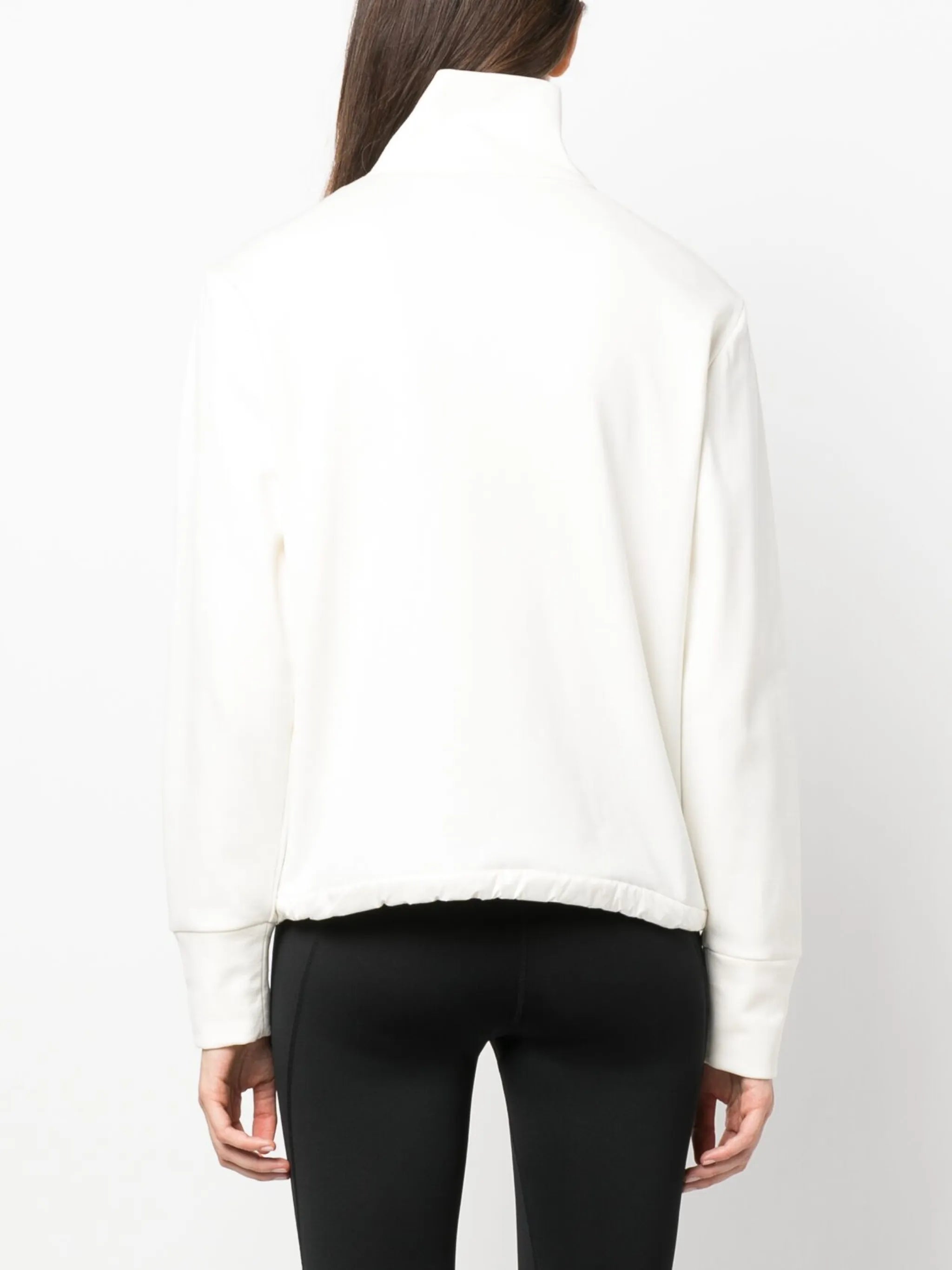 knitted-panel padded jacket