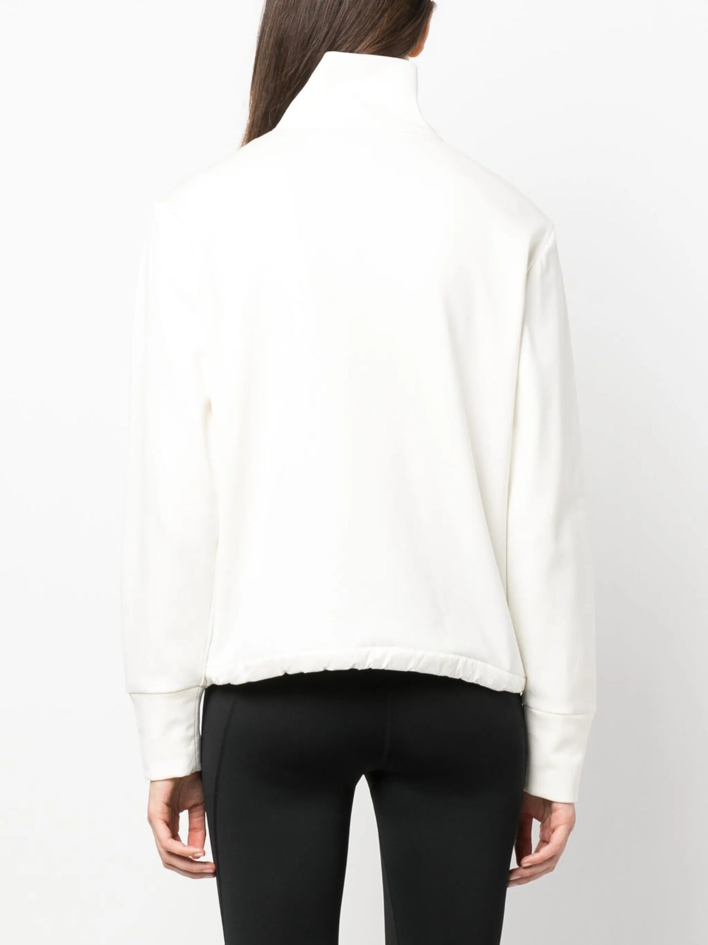 knitted-panel padded jacket