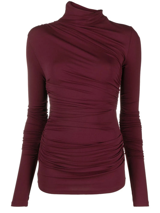 Leomie asymmetric ruched top