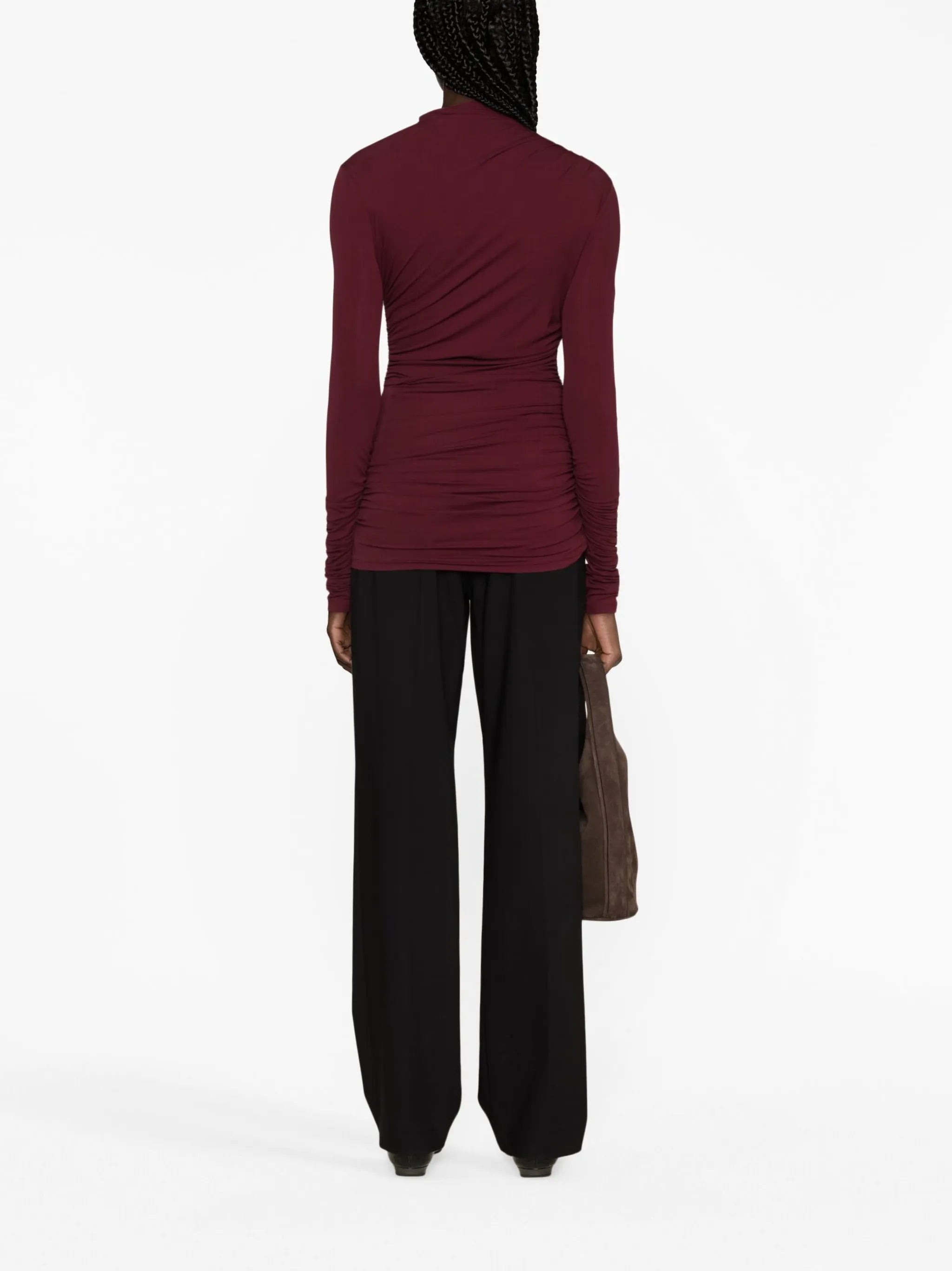 Leomie asymmetric ruched top