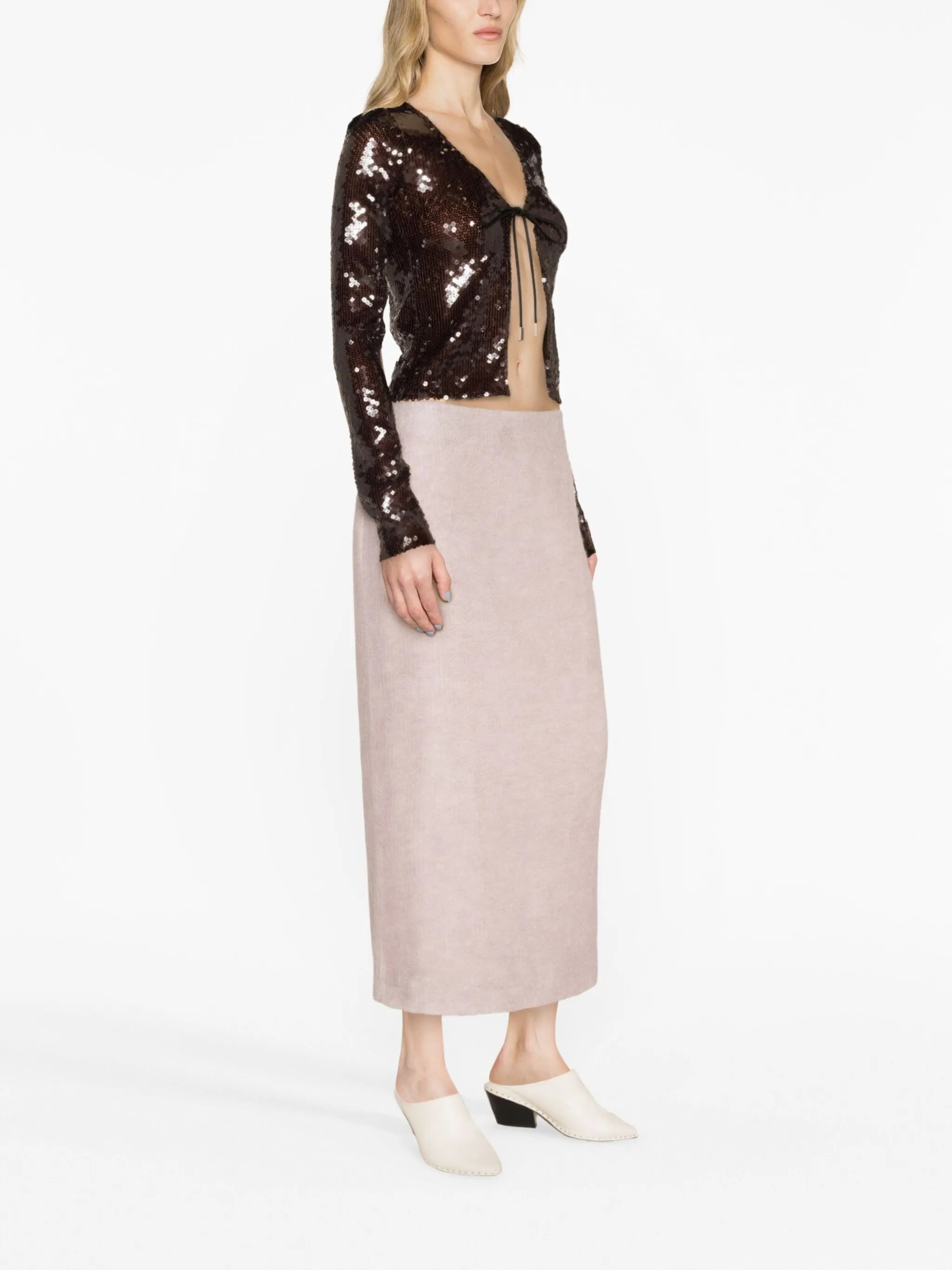 Petya knitted midi skirt