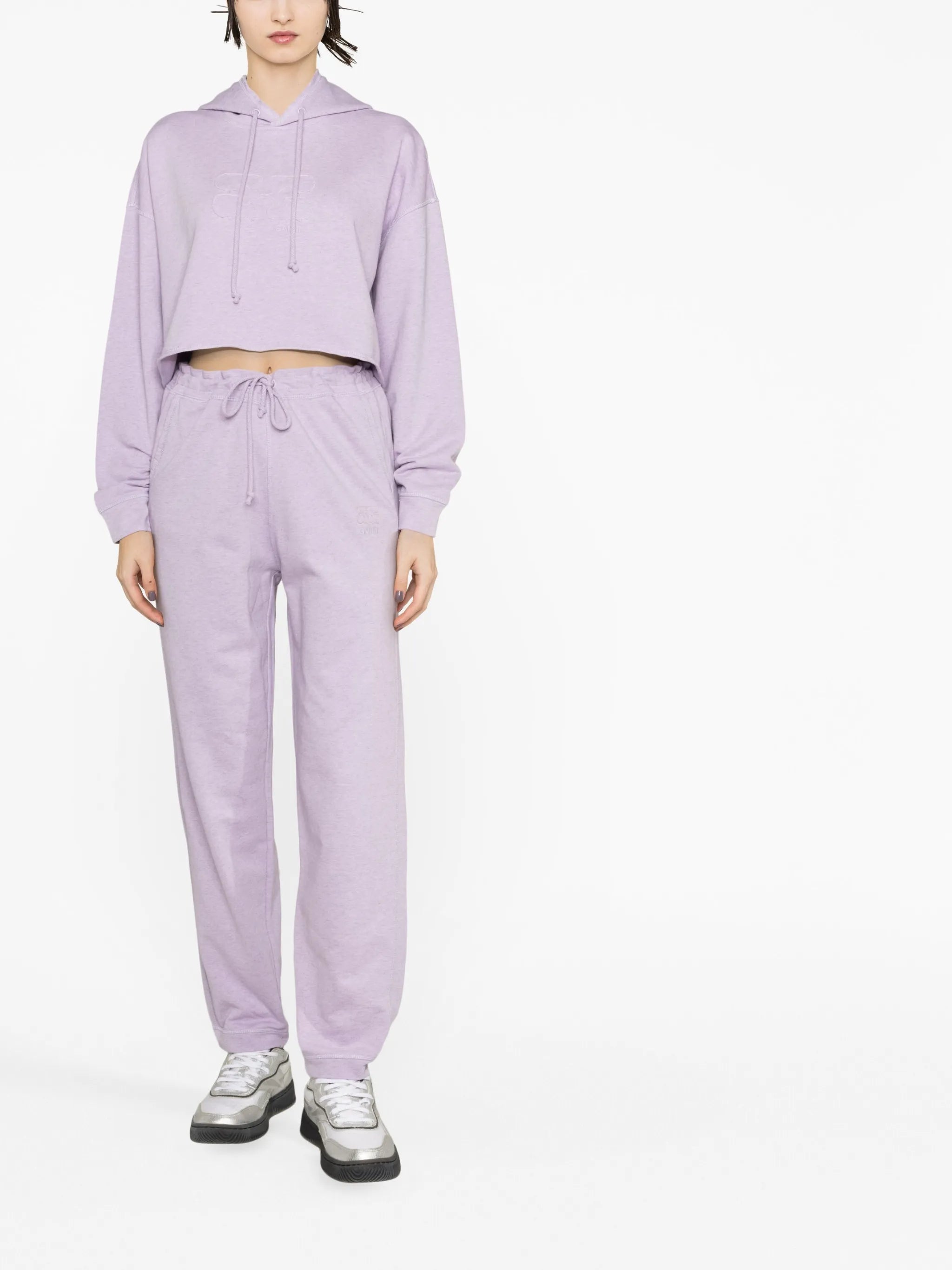tapered organic cotton track pants
