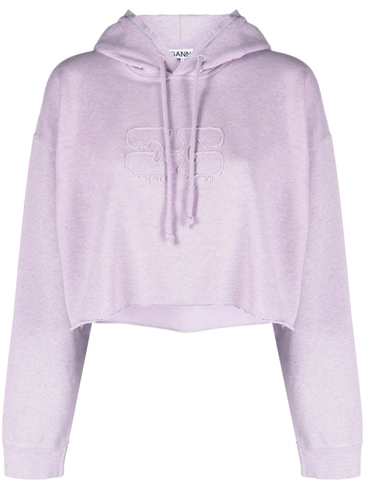 cropped organic cotton hoodie