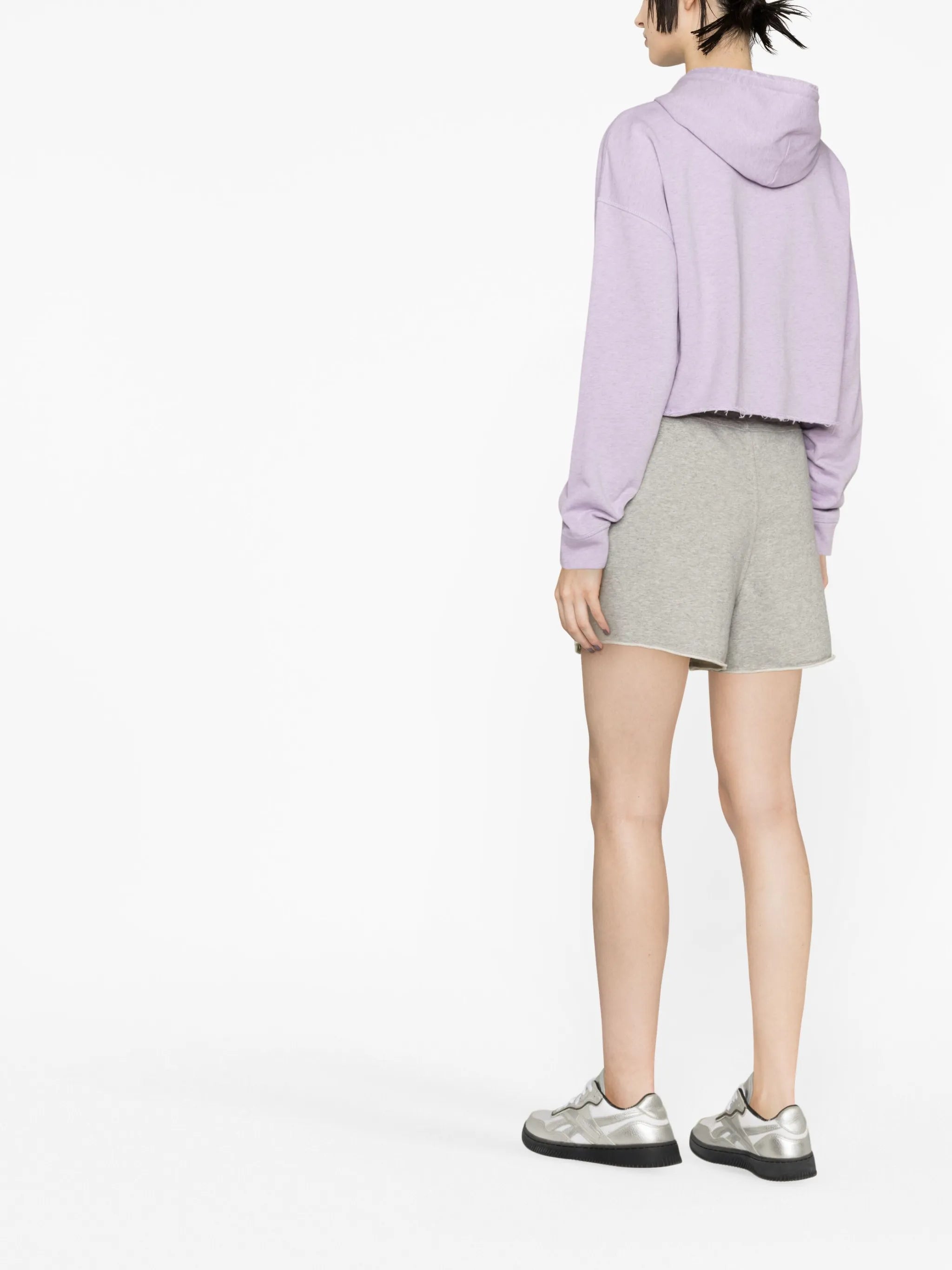 embroidered-logo drawstring shorts