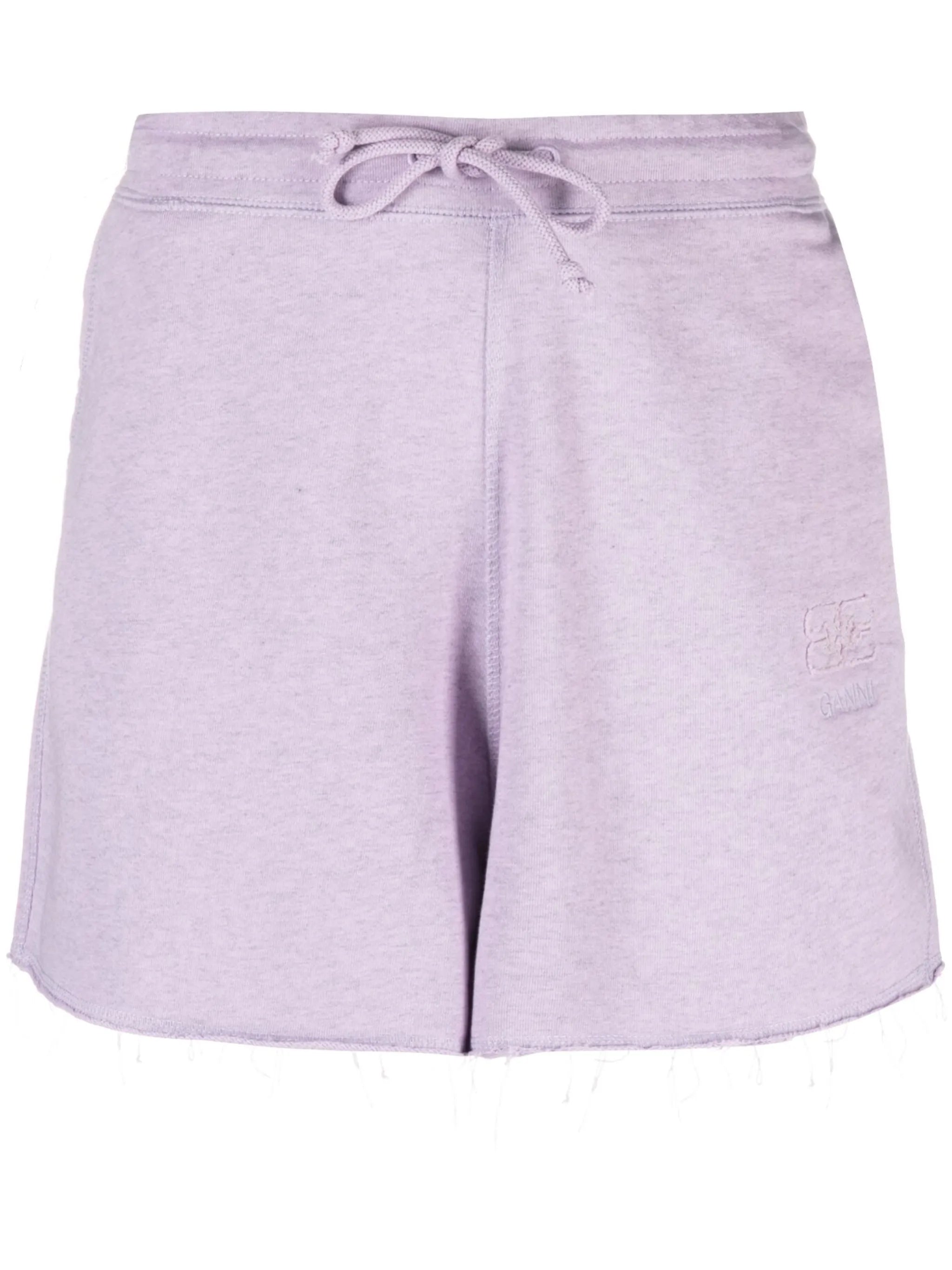 drawstring-waist organic-cotton shorts