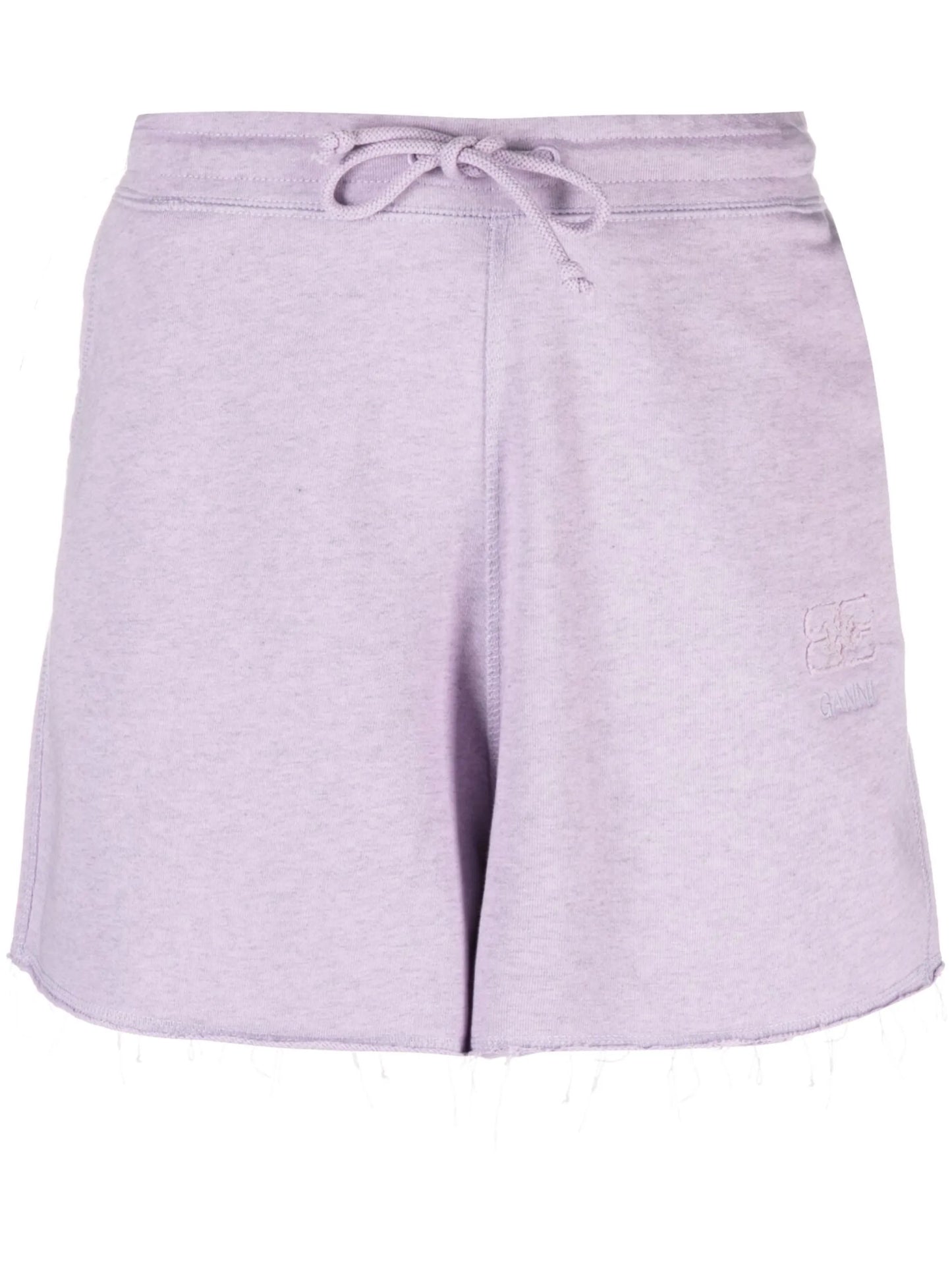 drawstring-waist organic-cotton shorts