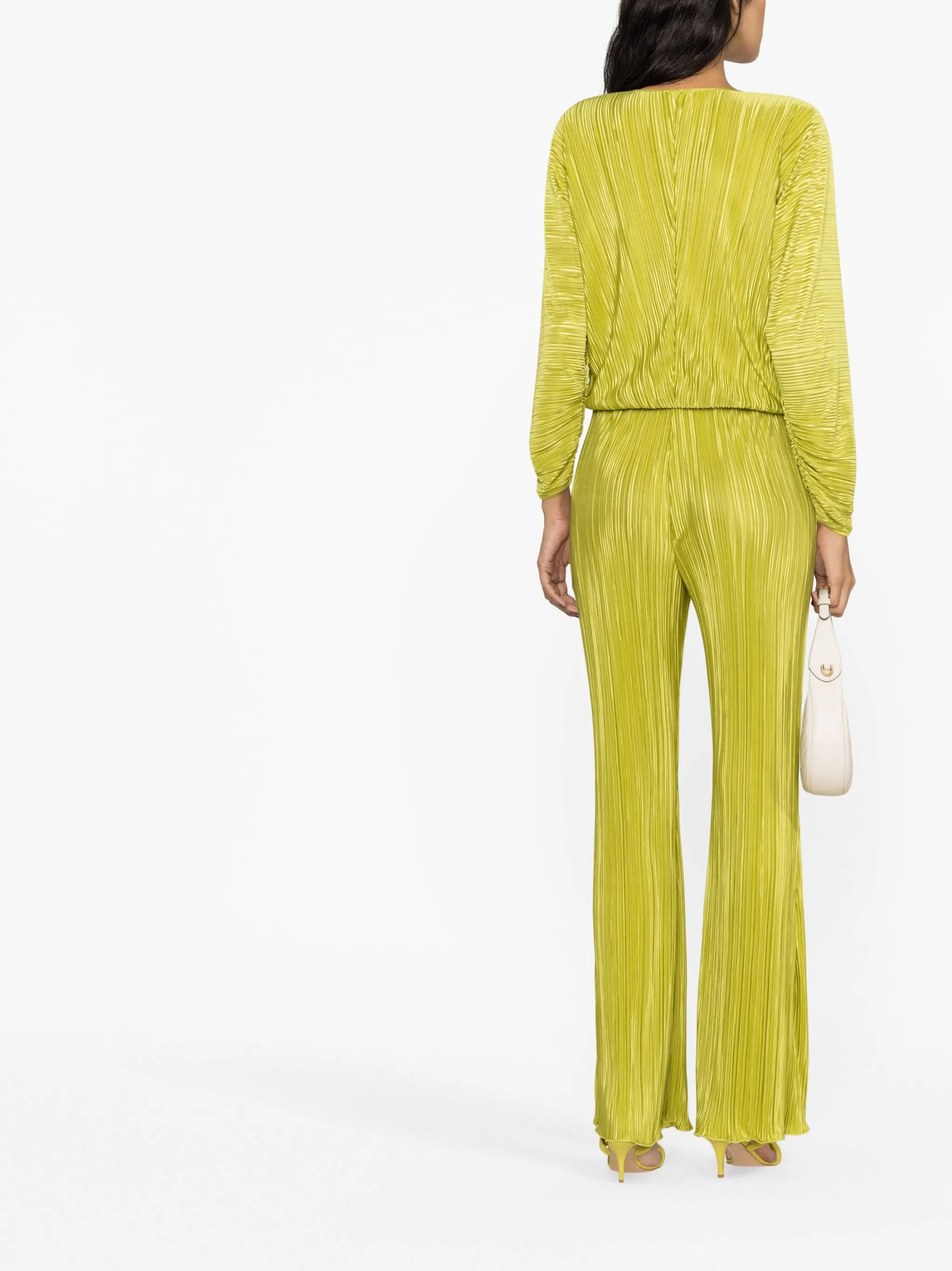 plissé-effect ruched blouse