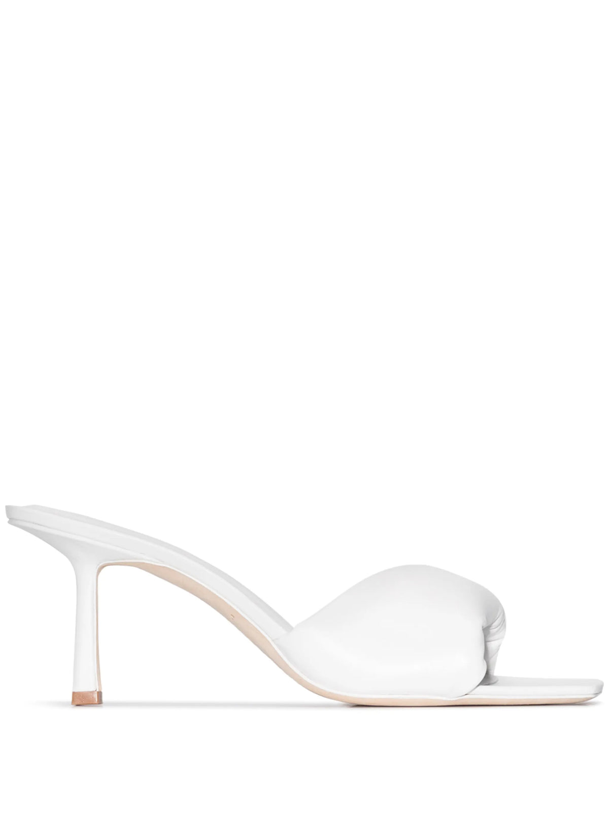 75mm padded twisted heeled sandals