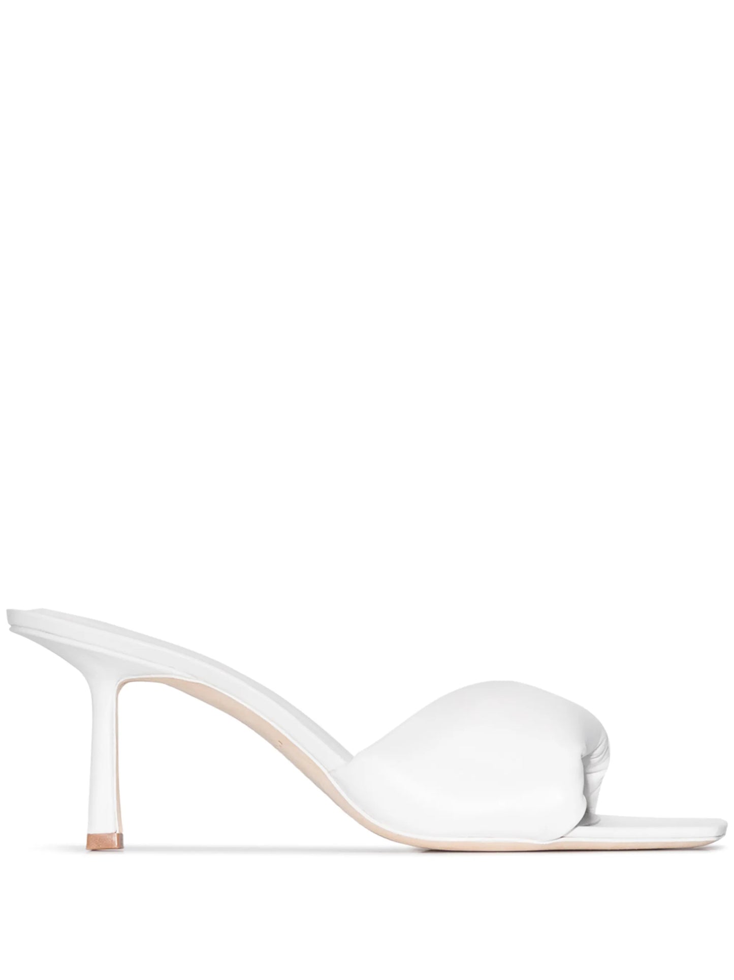 75mm padded twisted heeled sandals