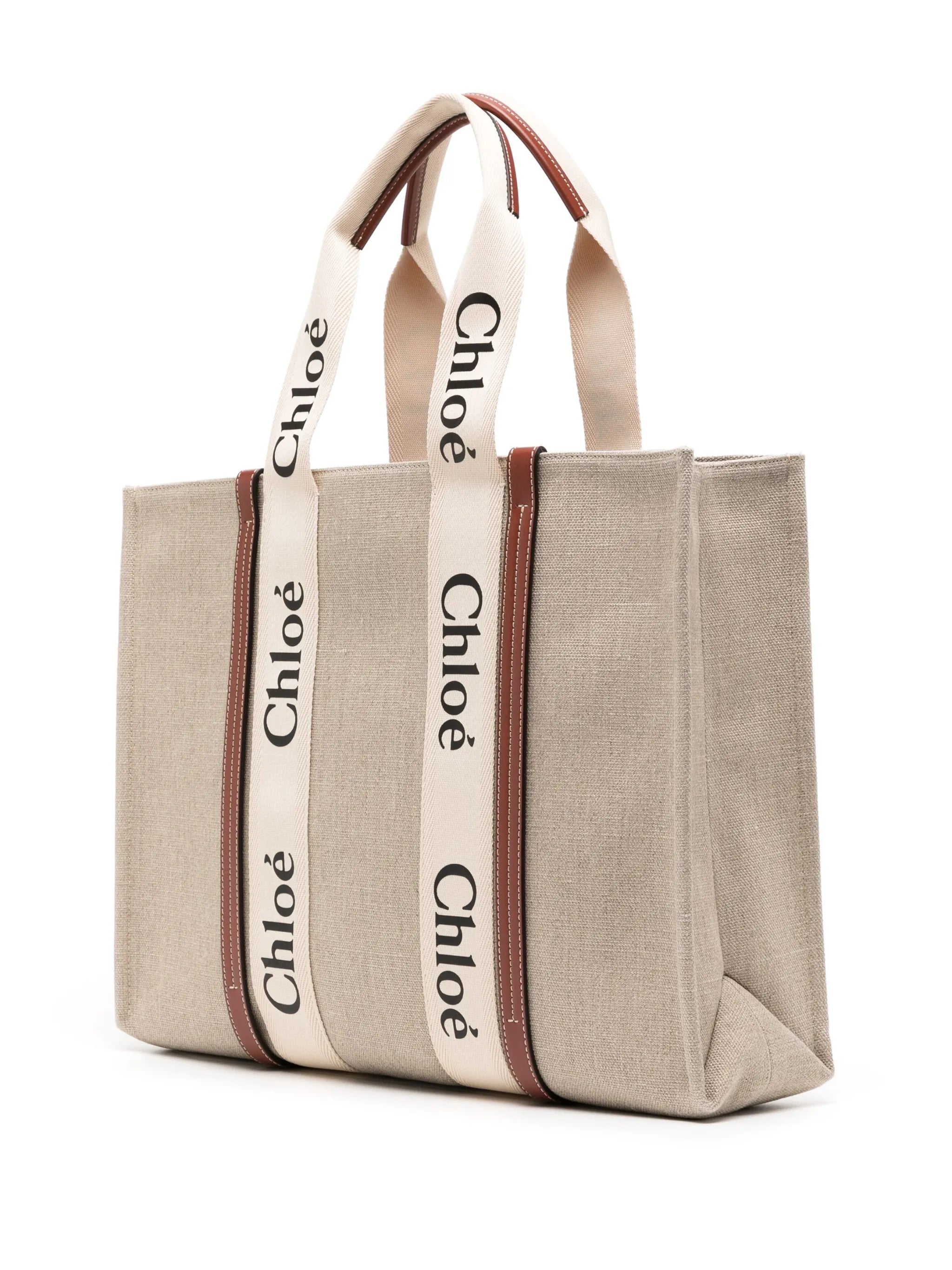 large Woody linen tote bag