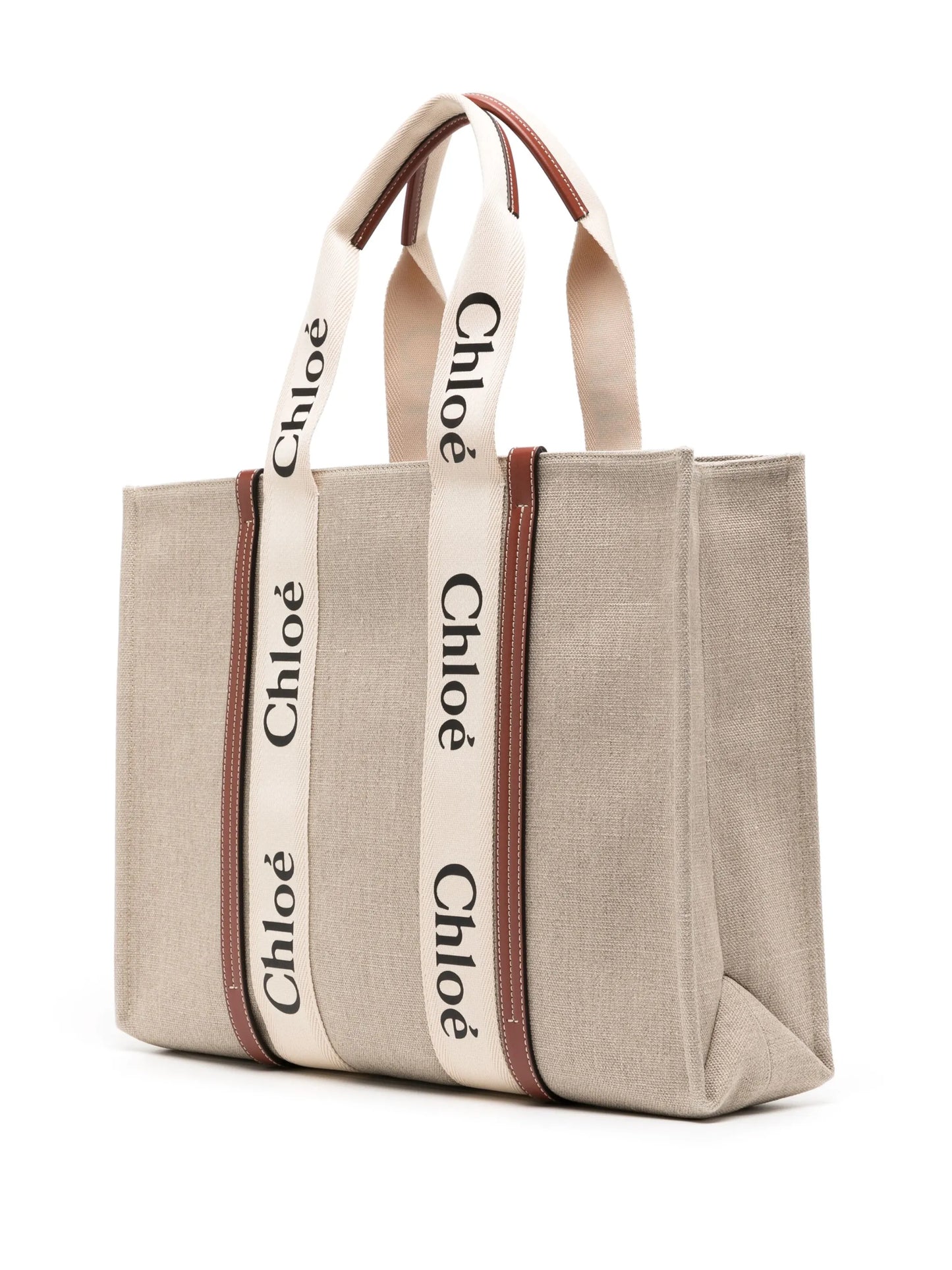 large Woody linen tote bag