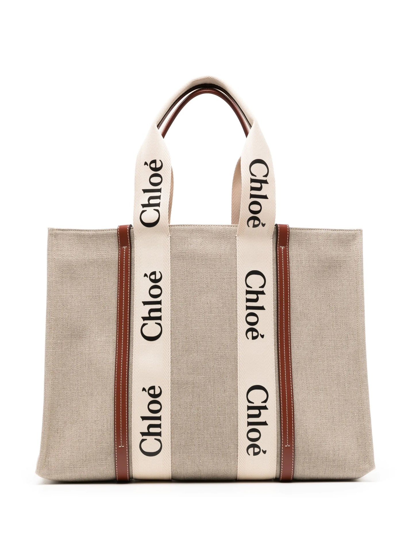 large Woody linen tote bag