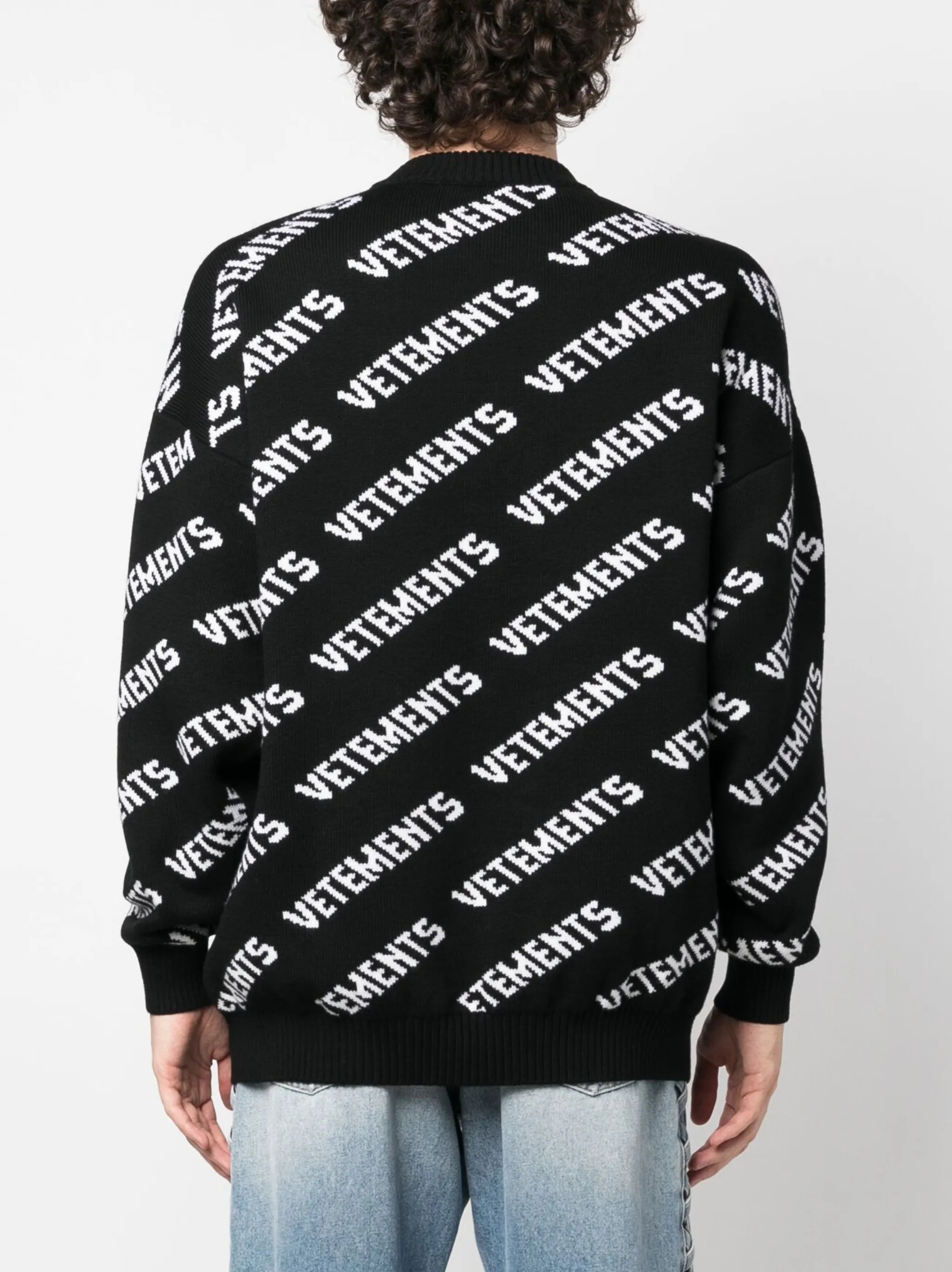 intarsia-knit merino jumper