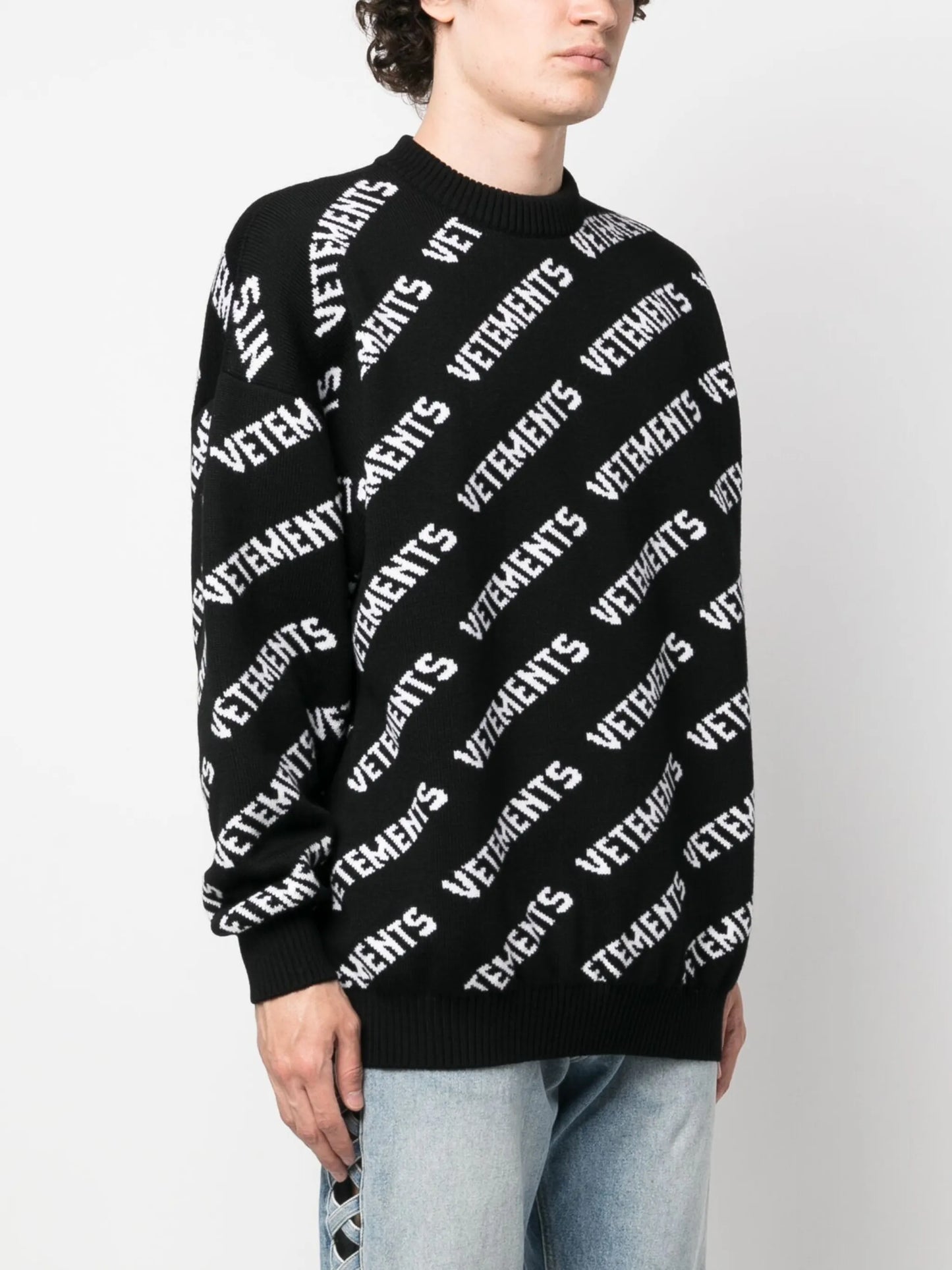 intarsia-knit merino jumper