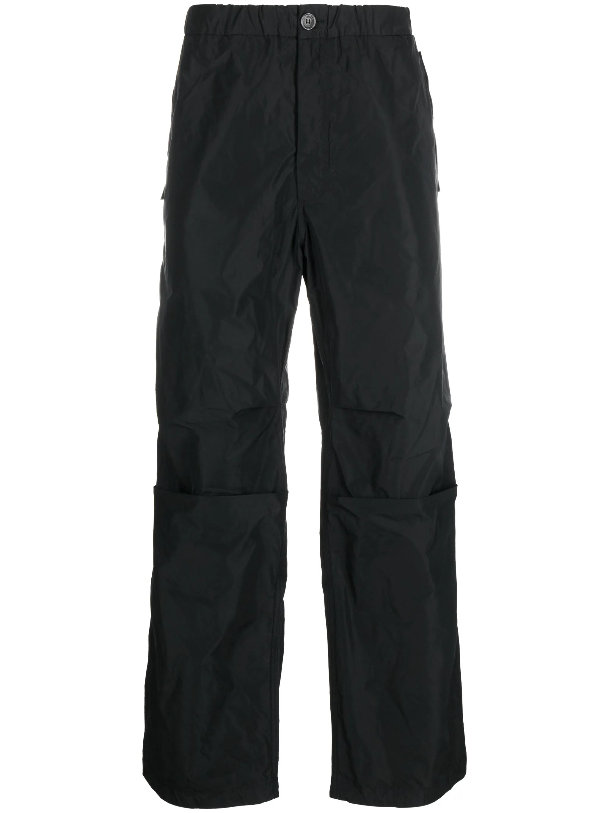 mid-rise straight-leg trousers