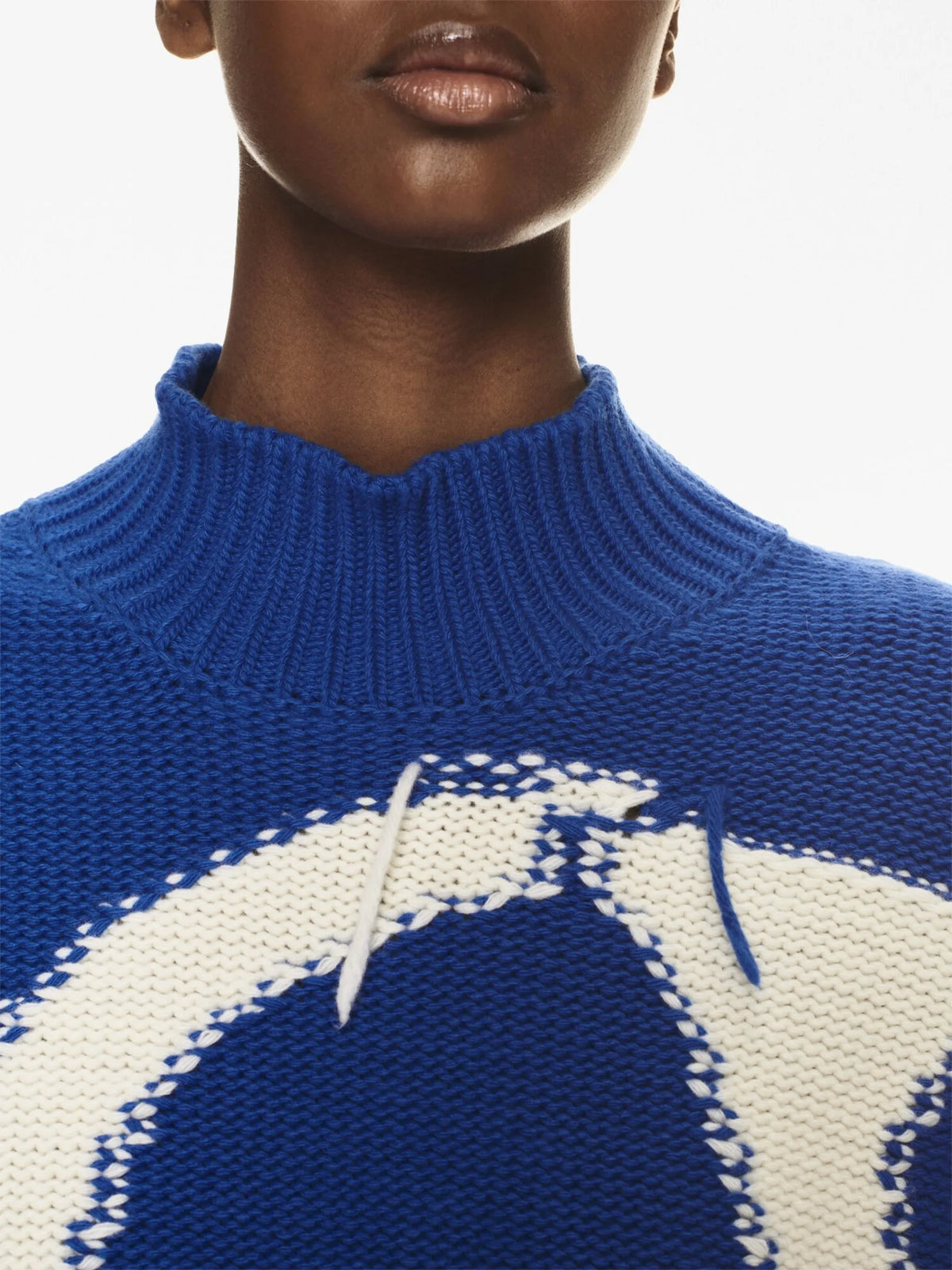 logo-intarsia wool jumper