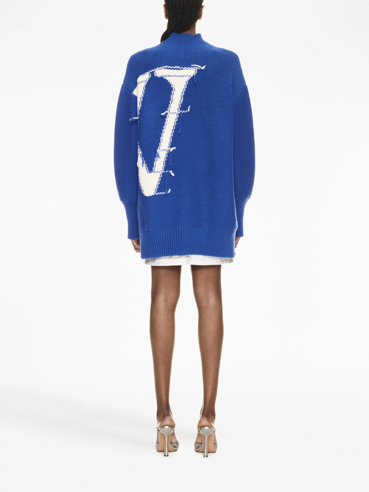 logo-intarsia wool jumper