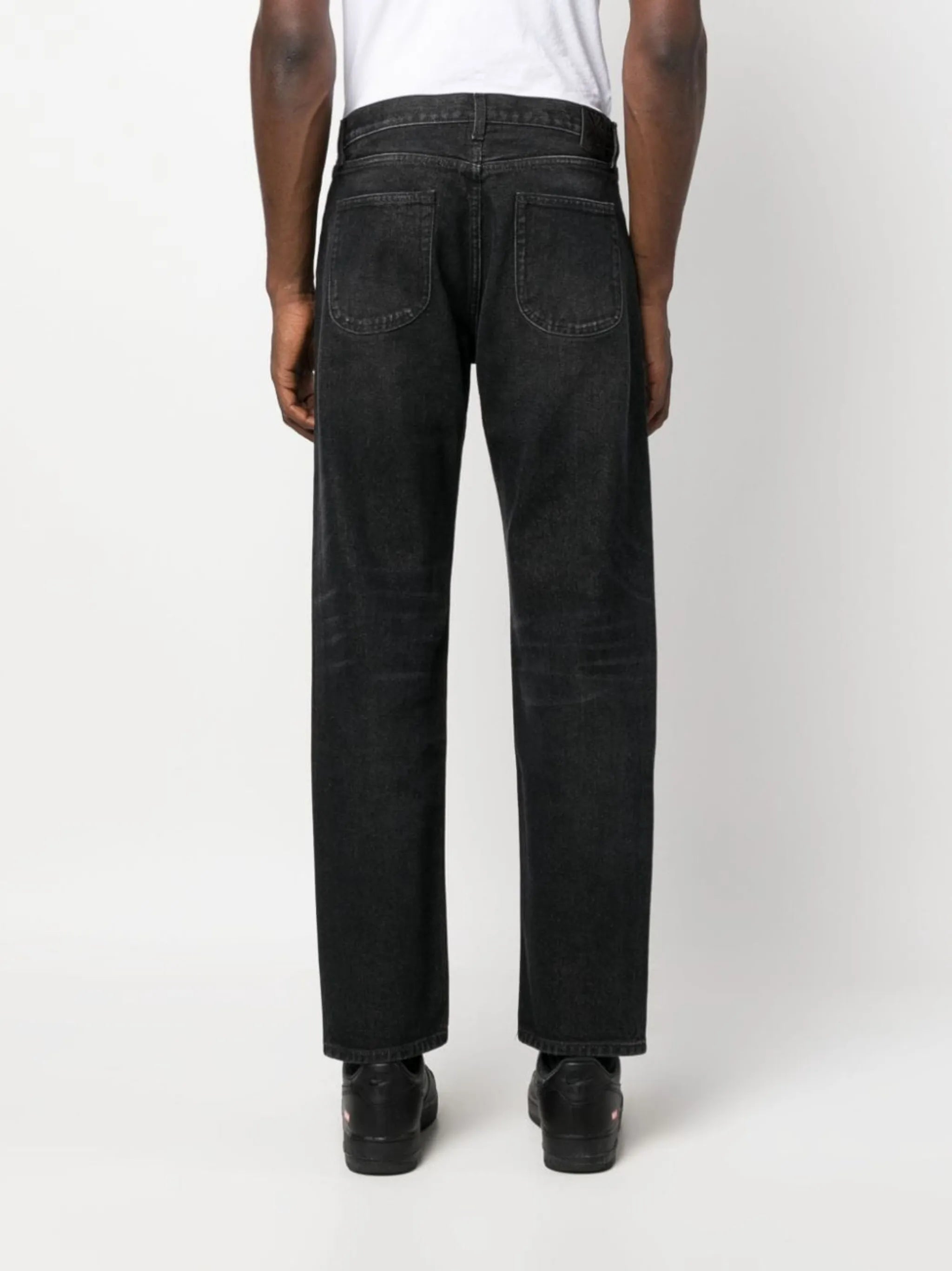 Arr Tab logo-patch tapered jeans
