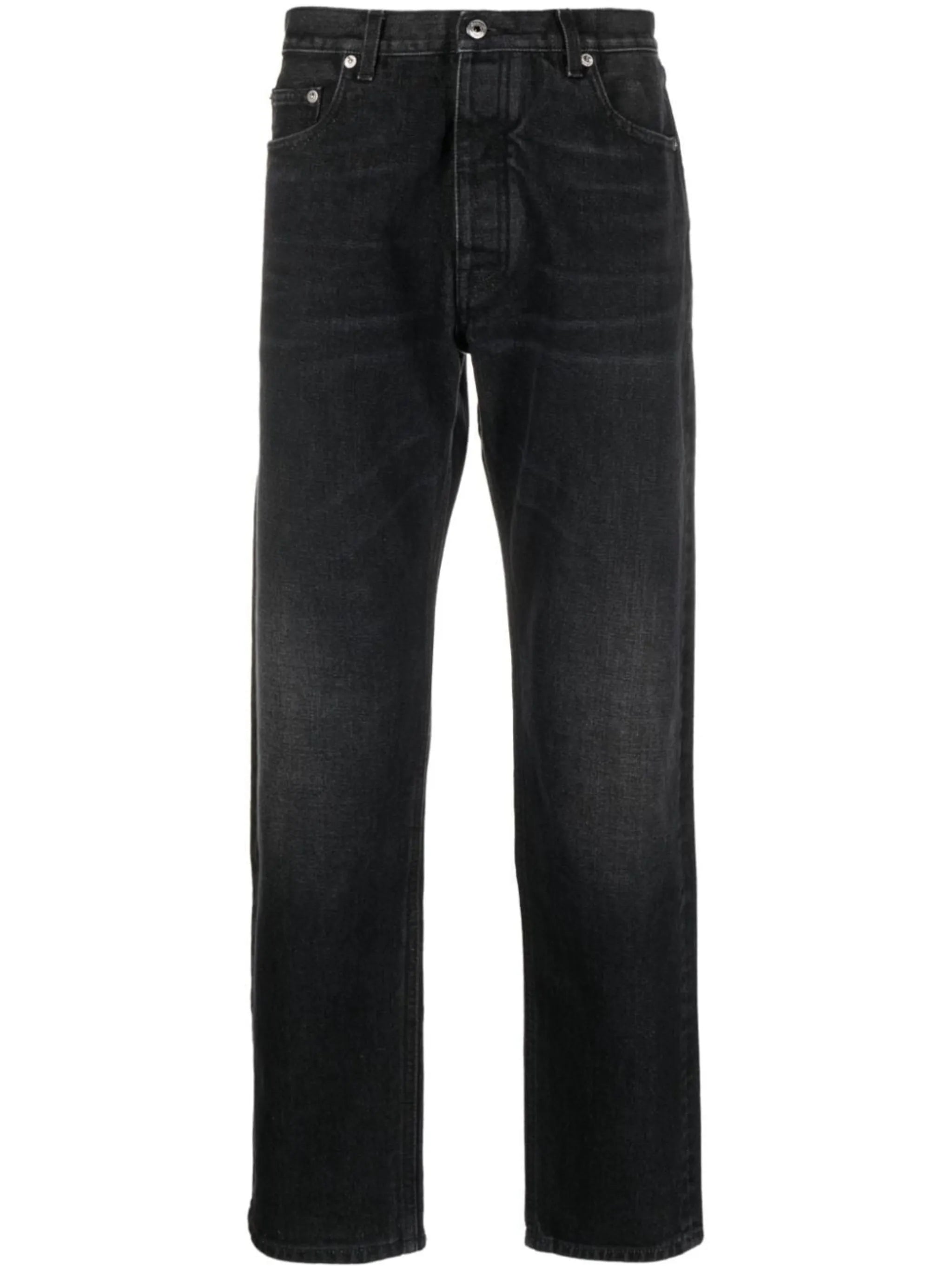 Arr Tab logo-patch tapered jeans