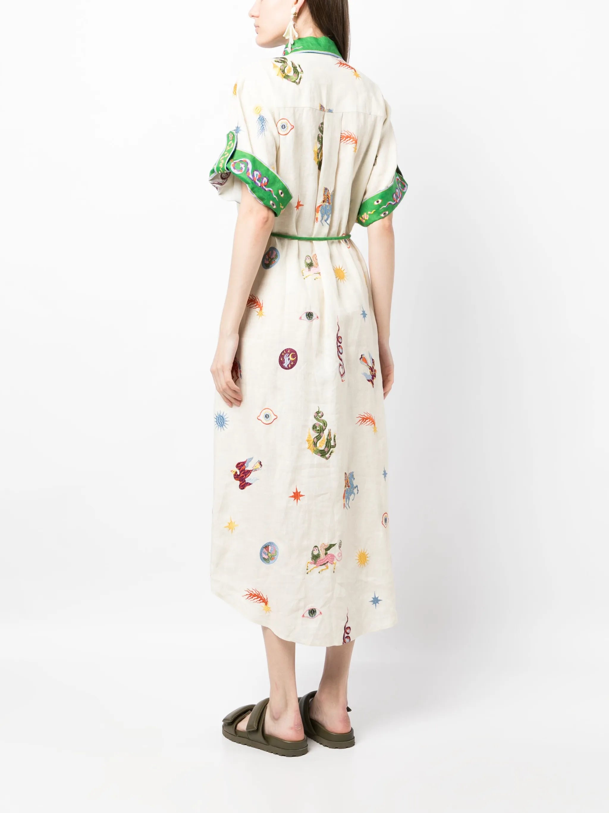Seeker embroidered midi dress