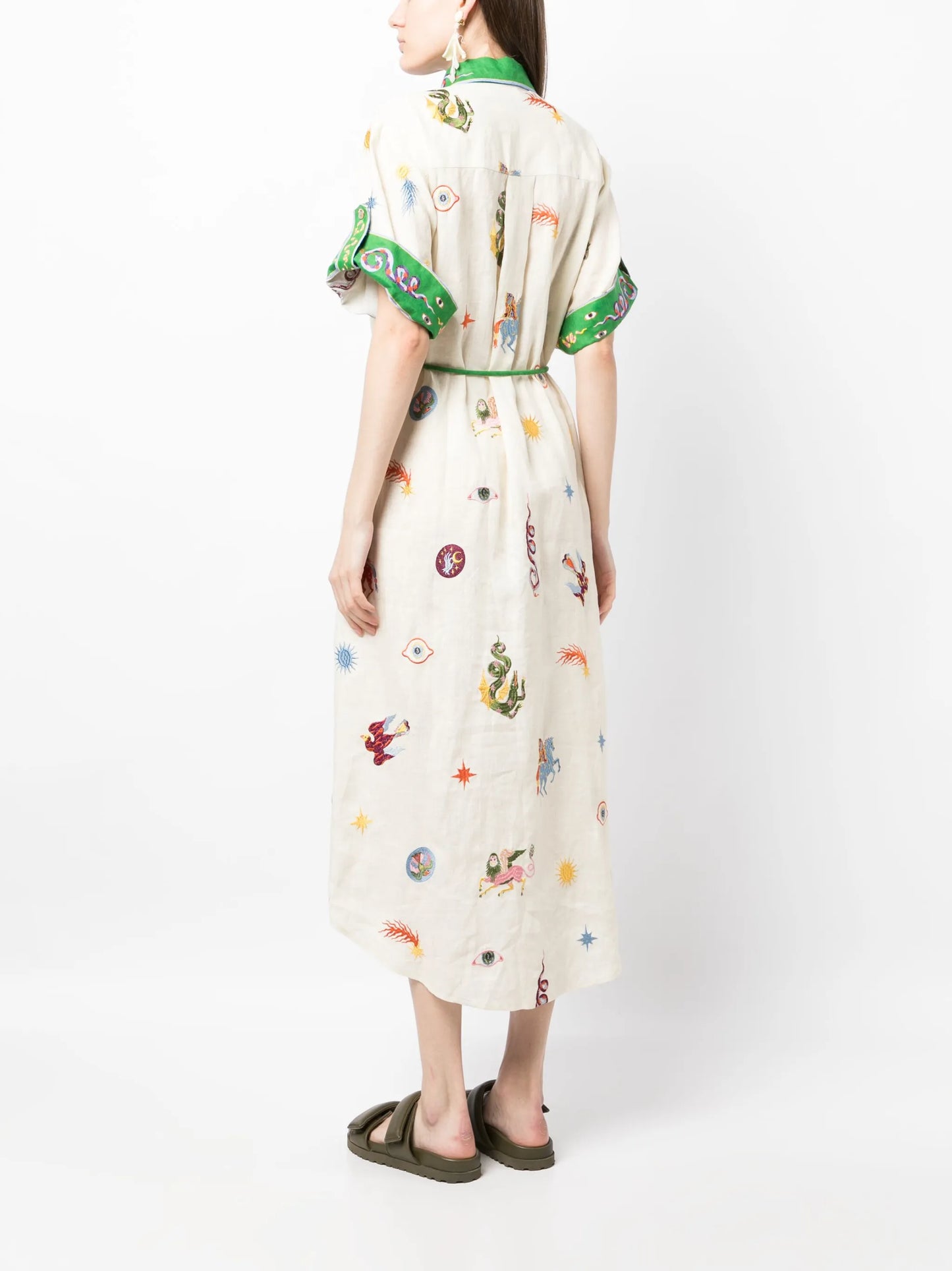 Seeker embroidered midi dress